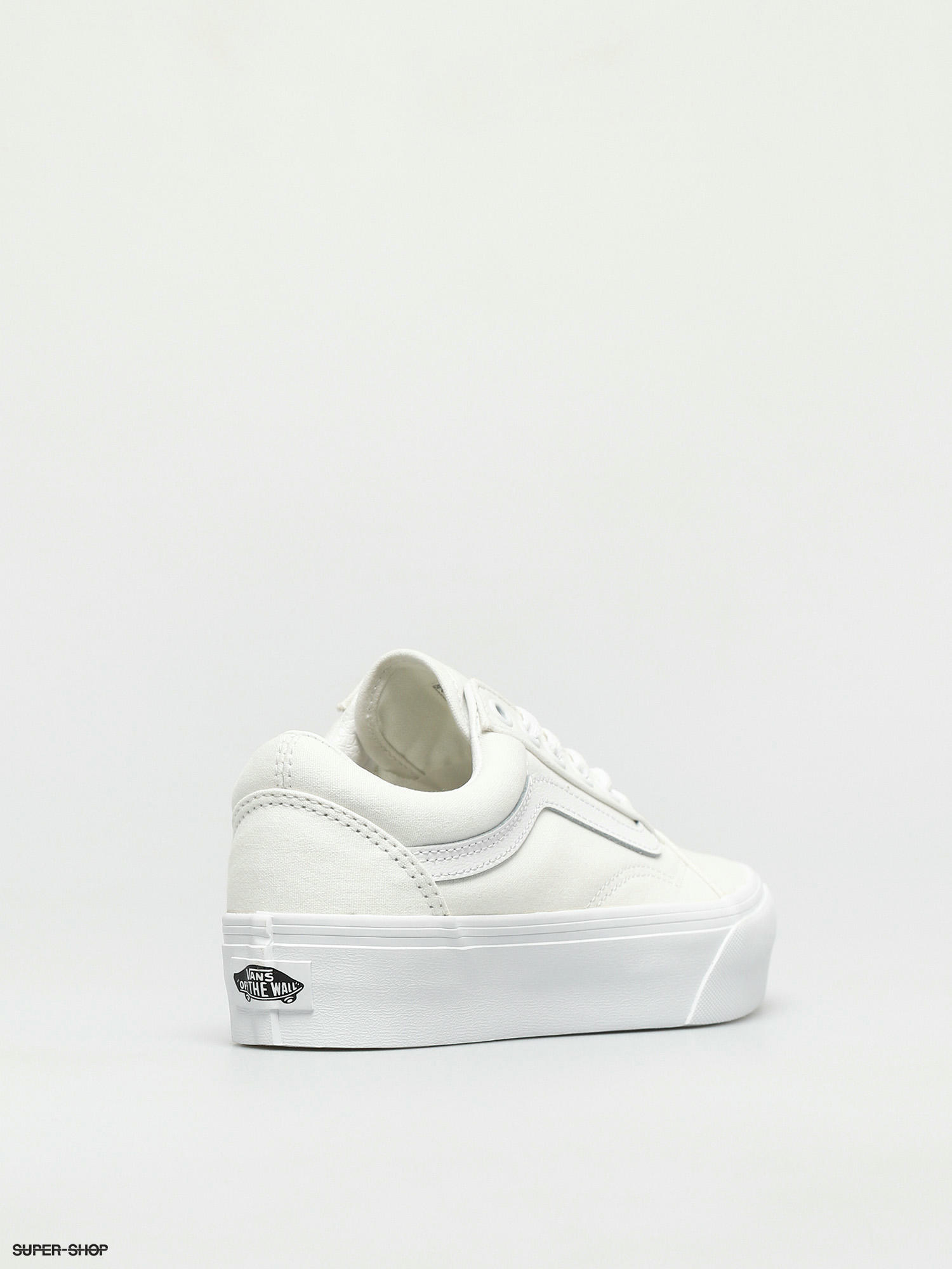 vans old skool true white platform shoes