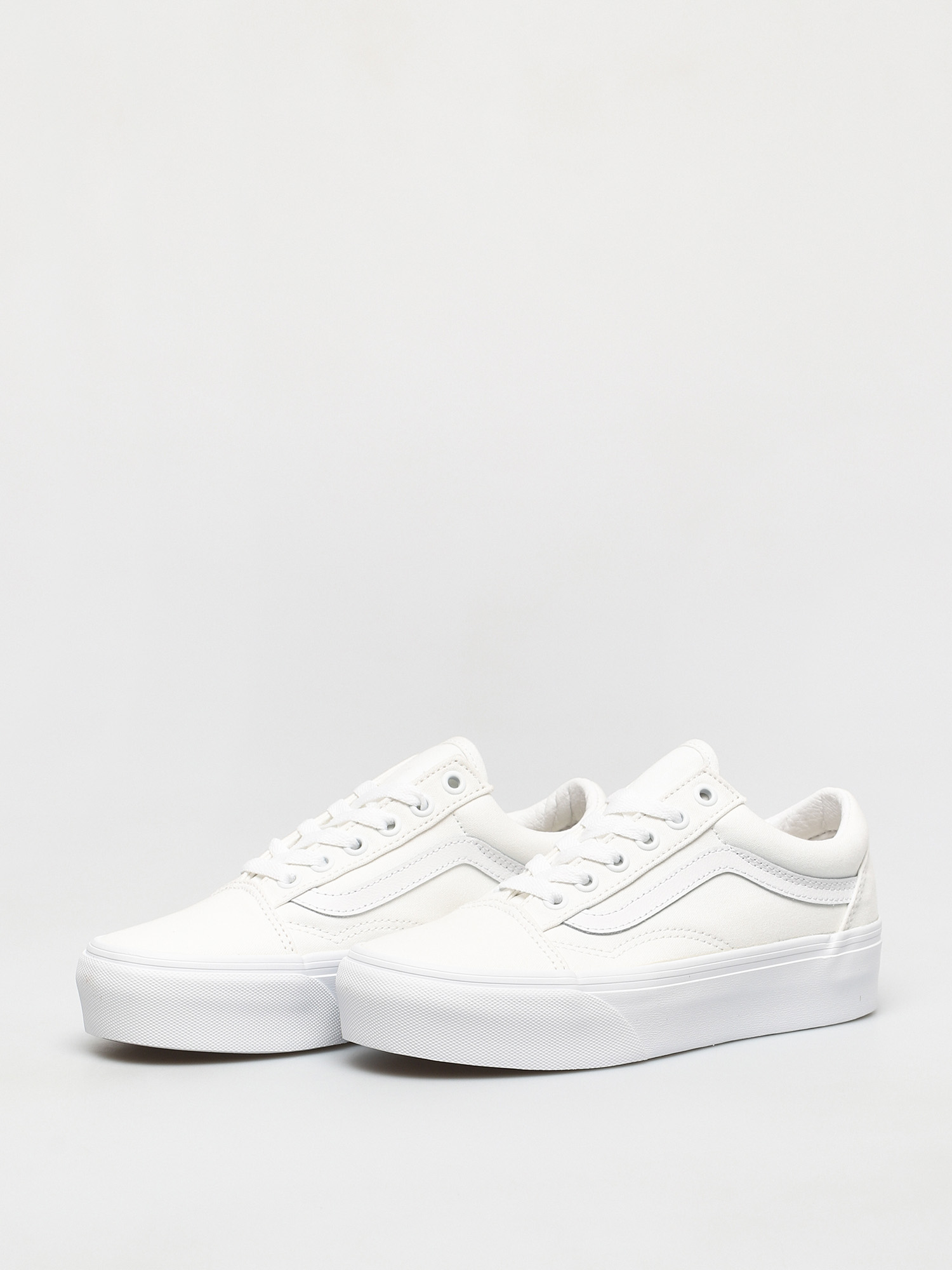 old skool vans white platform