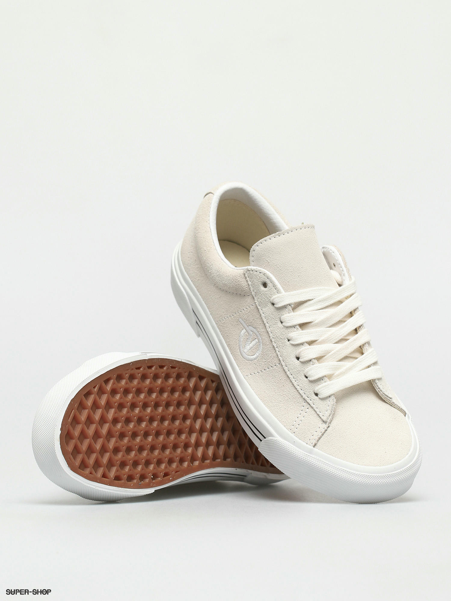 vans sid suede true white