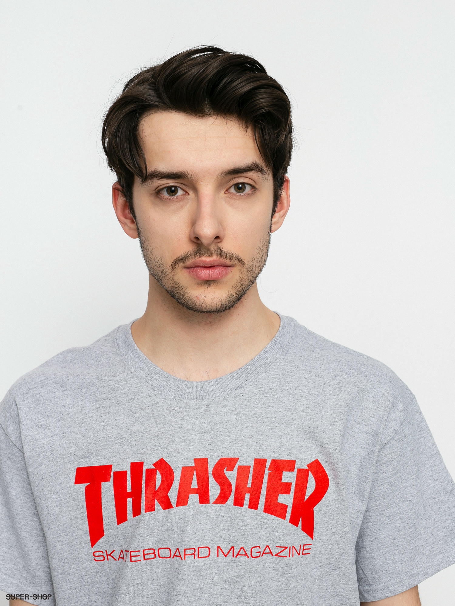 Thrasher T Shirt Skate Mag Grey Red