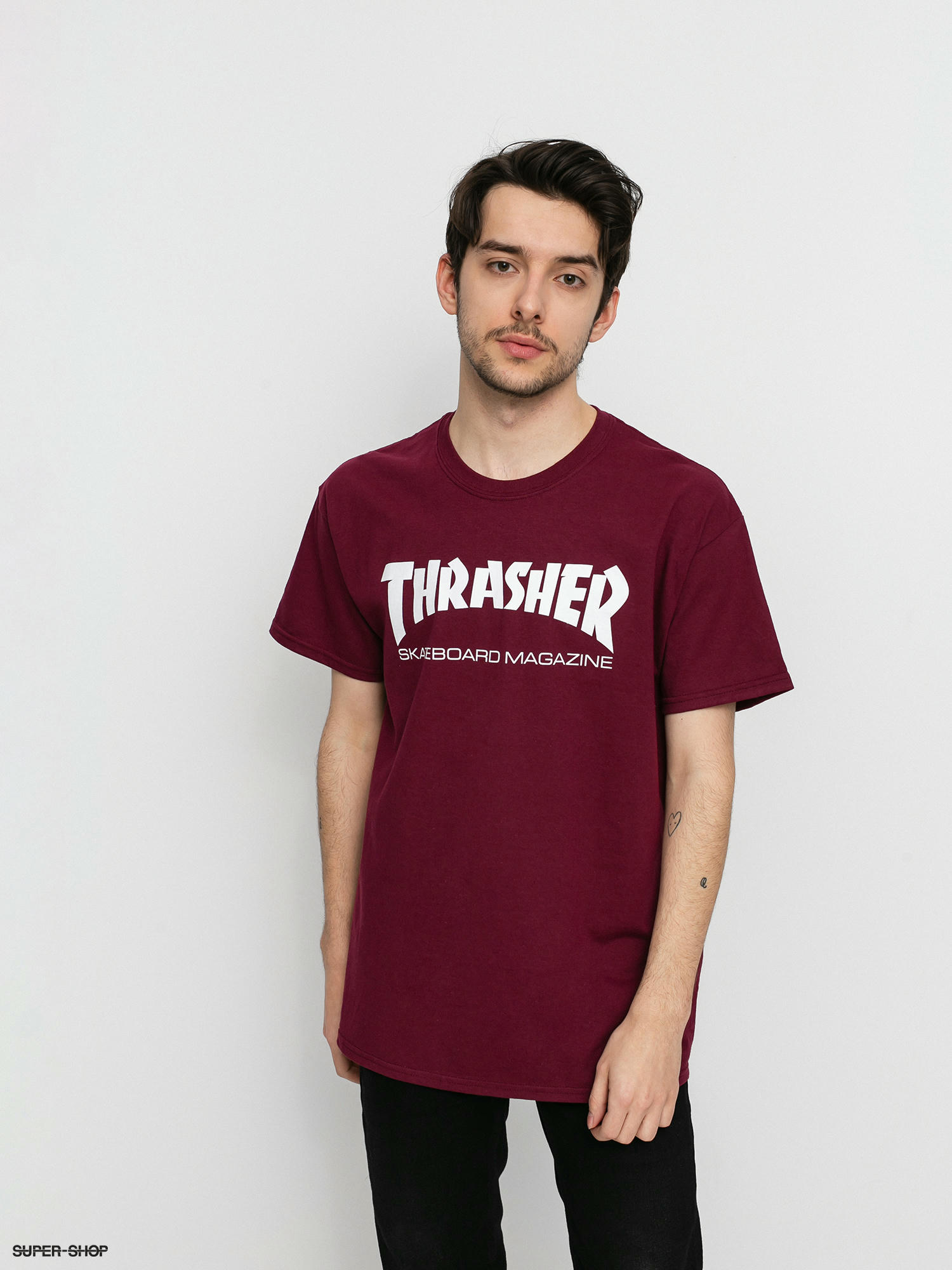 Burgundy thrasher shirt sale