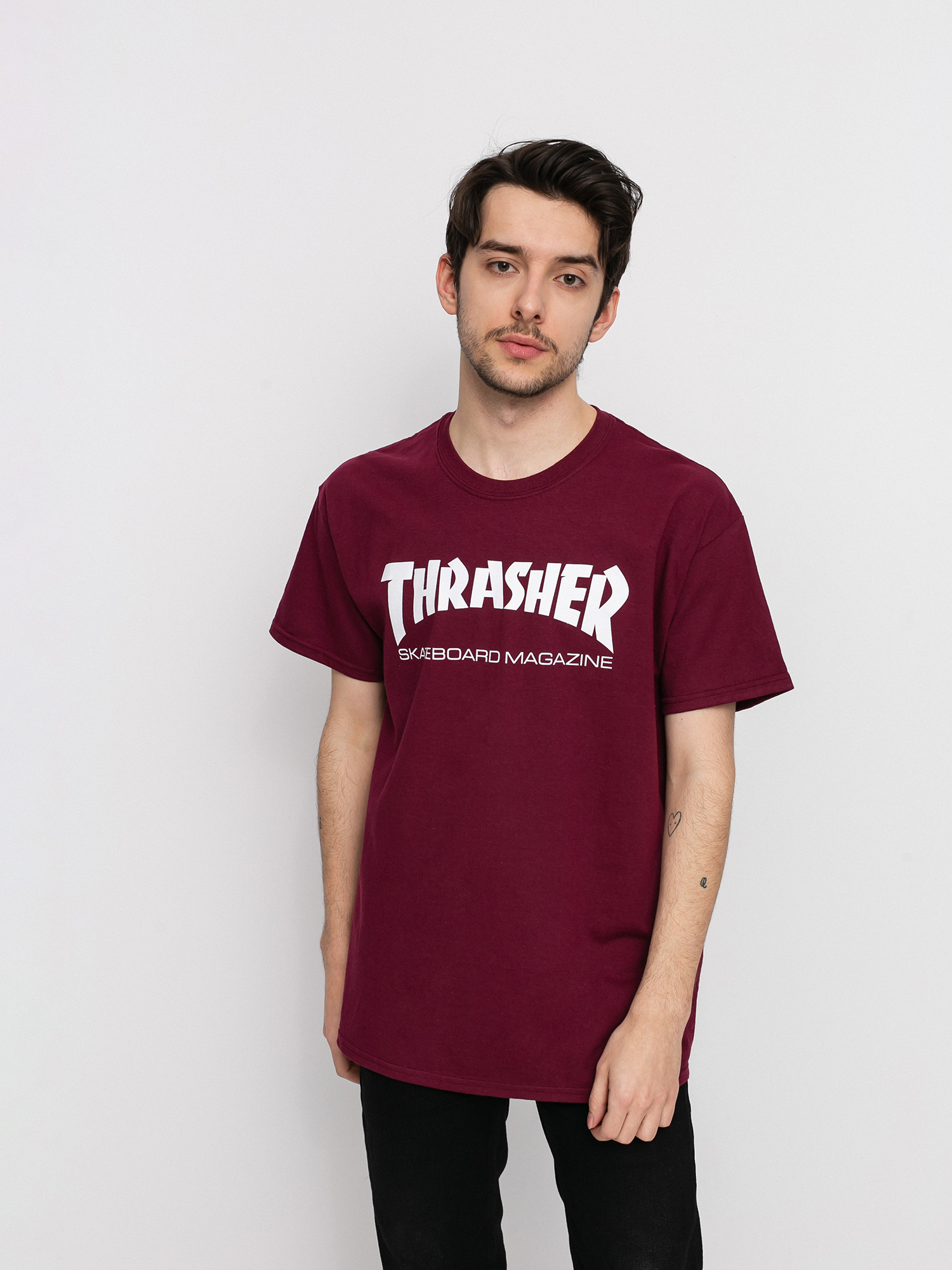 Thrasher T-shirt Skate Mag (maroon)