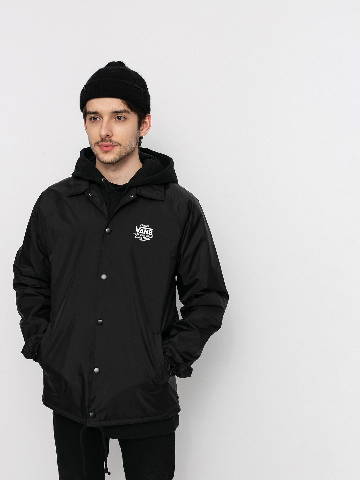 Black vans cheap windbreaker