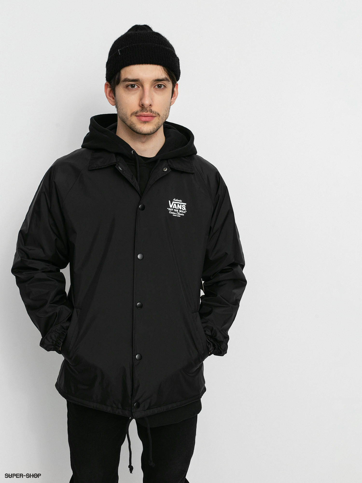 Black and white vans jacket sale