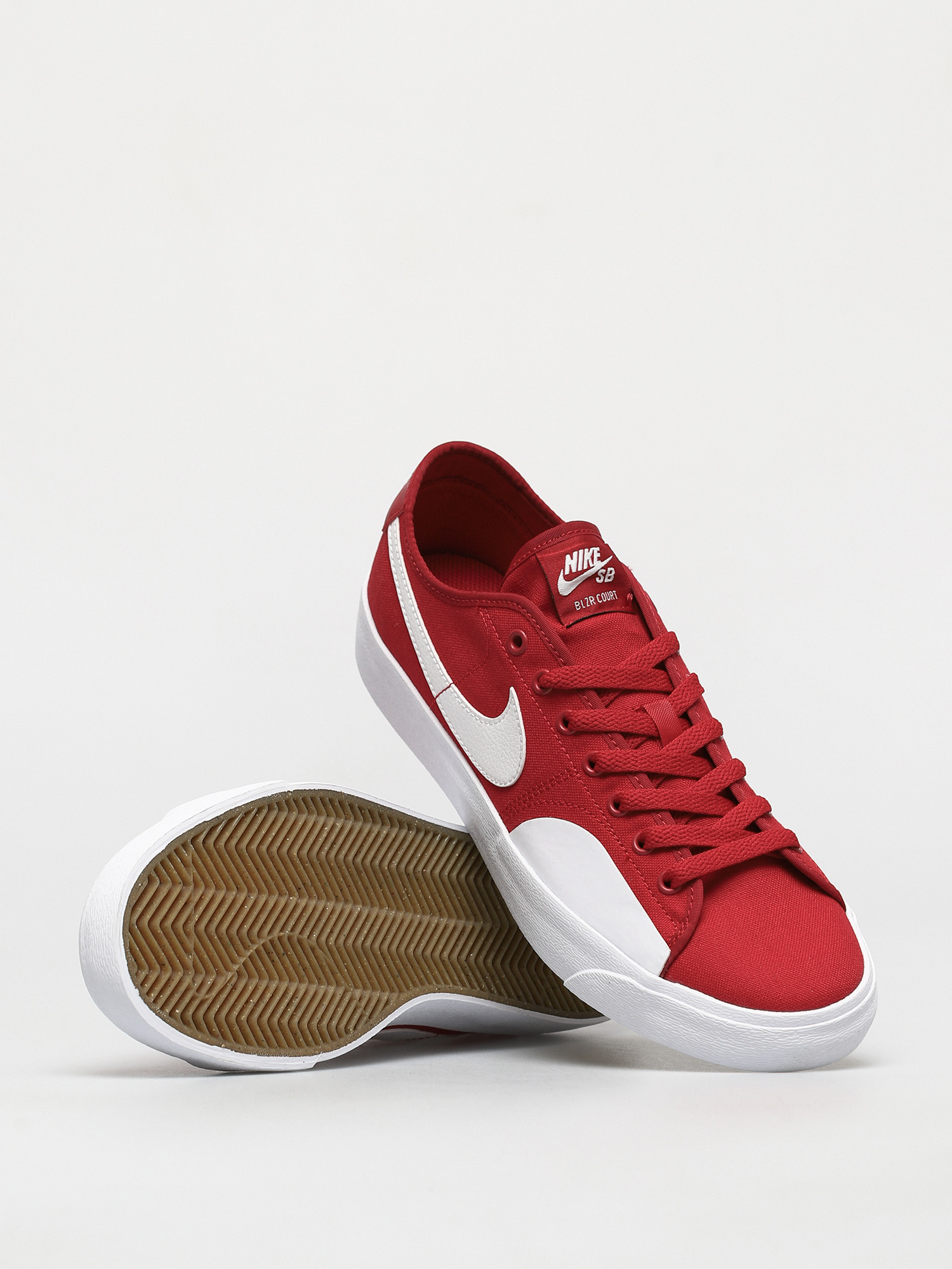 Nike SB Blazer Court Schuhe (gym red/white gym red gum light brown)