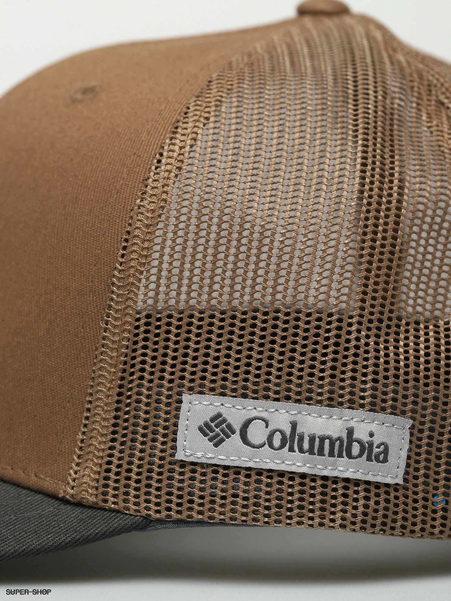Columbia Mesh Snap Back Hat, Ball Cap, One Size, Delta/Shark/Mt Hood Cicle  Patch, One Size