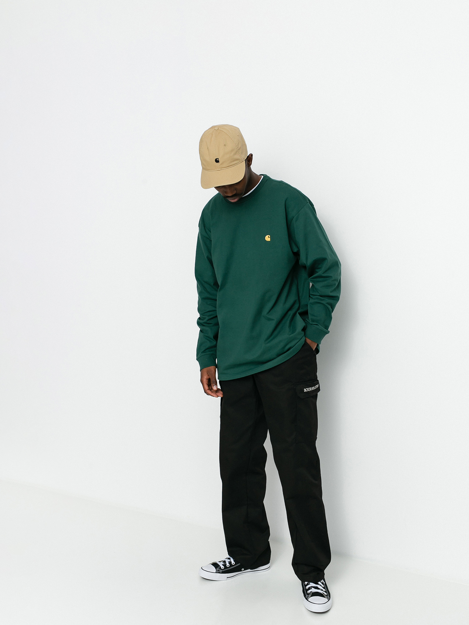 Carhartt WIP Chase Longsleeve (treehouse/gold)