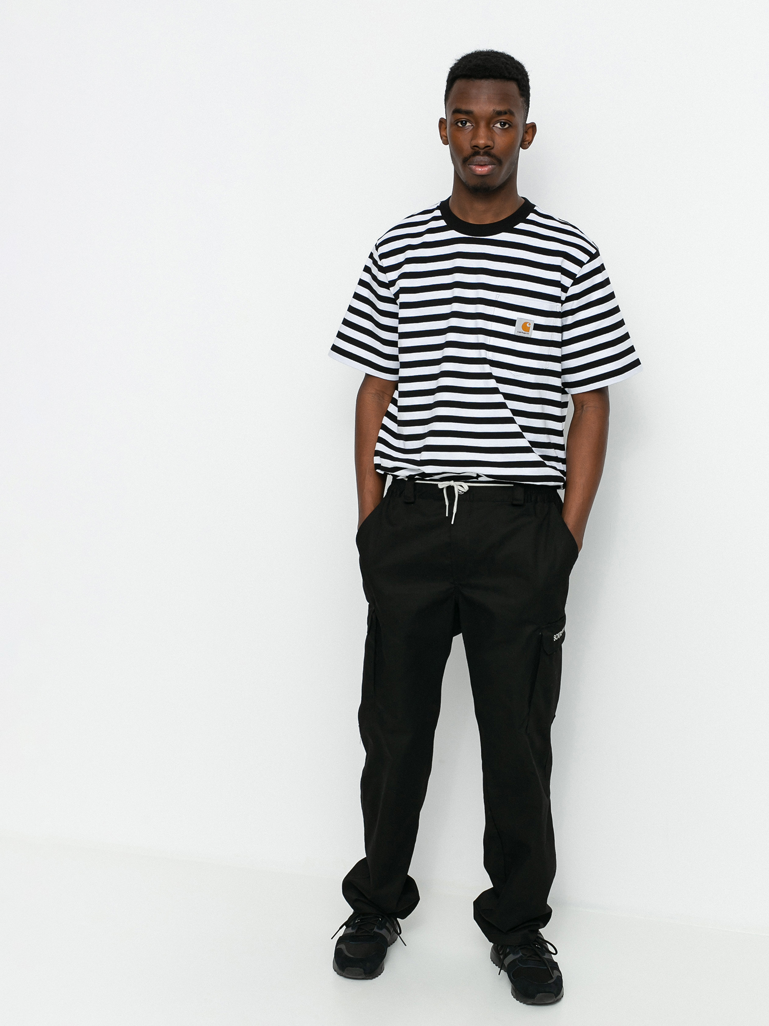 Carhartt WIP Scotty Pocket T-shirt (scotty stripe black/white)