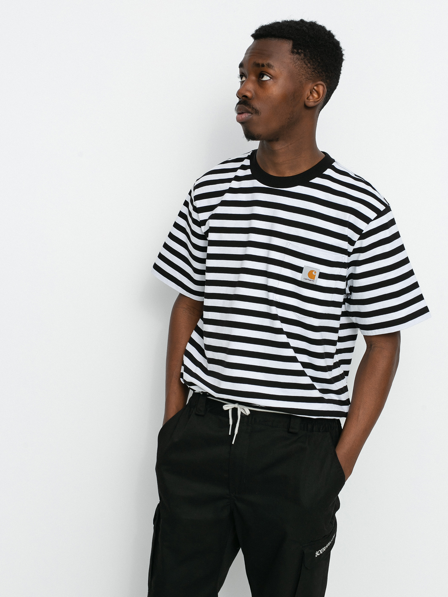 Carhartt WIP Scotty Pocket T-shirt - black (scotty stripe