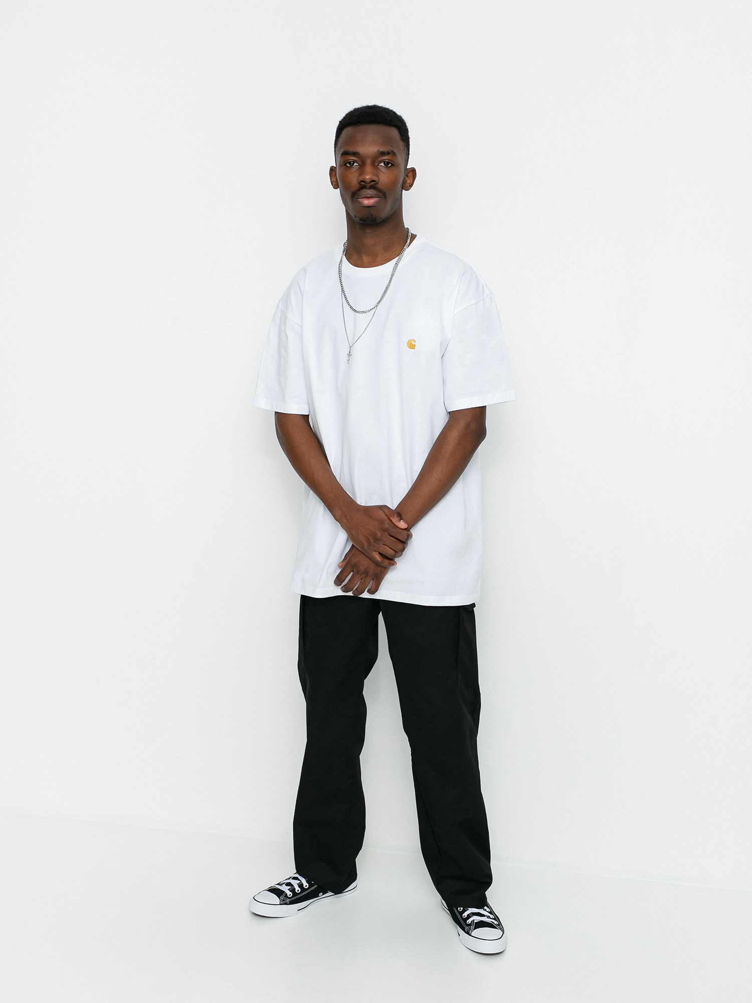 Carhartt T-shirt Chase (white/gold)