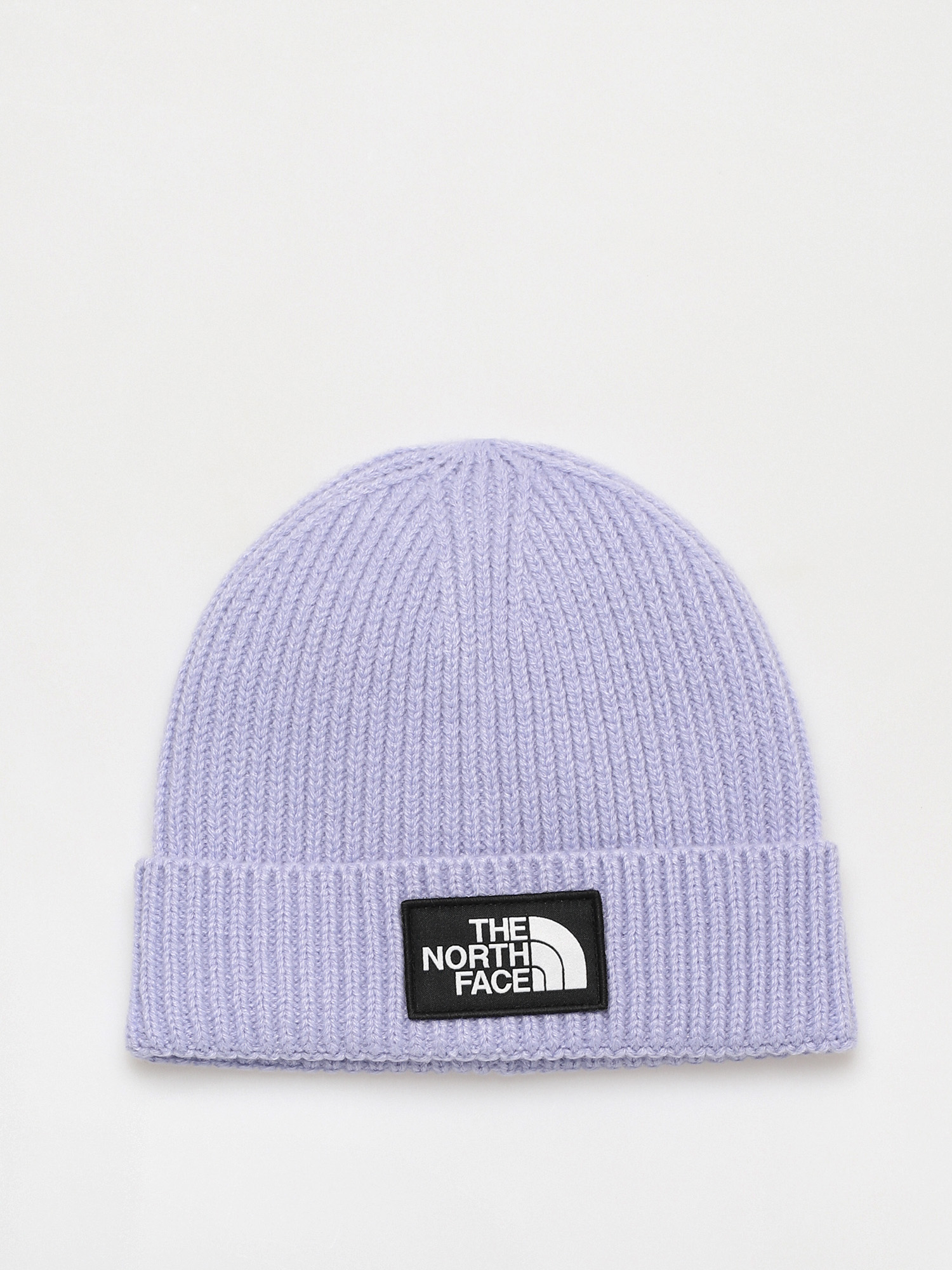 The North Face Lavender Soft Fleece Lined Heavy Knit Hat The North Face Big Box Beanie in Peak Purple – Oneness Boutique main image 2
