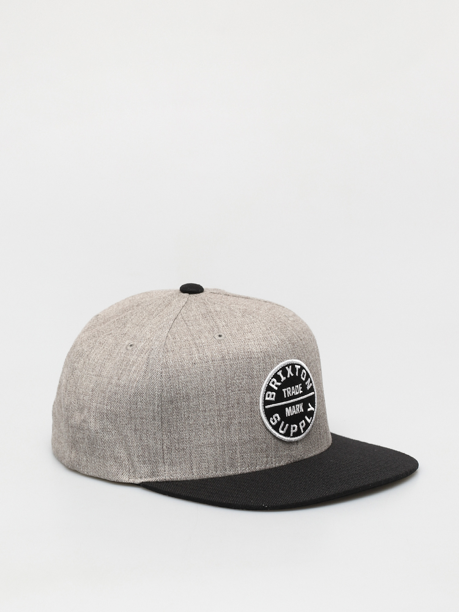 Brixton Oath III Snapback Cap (light heather grey/black)