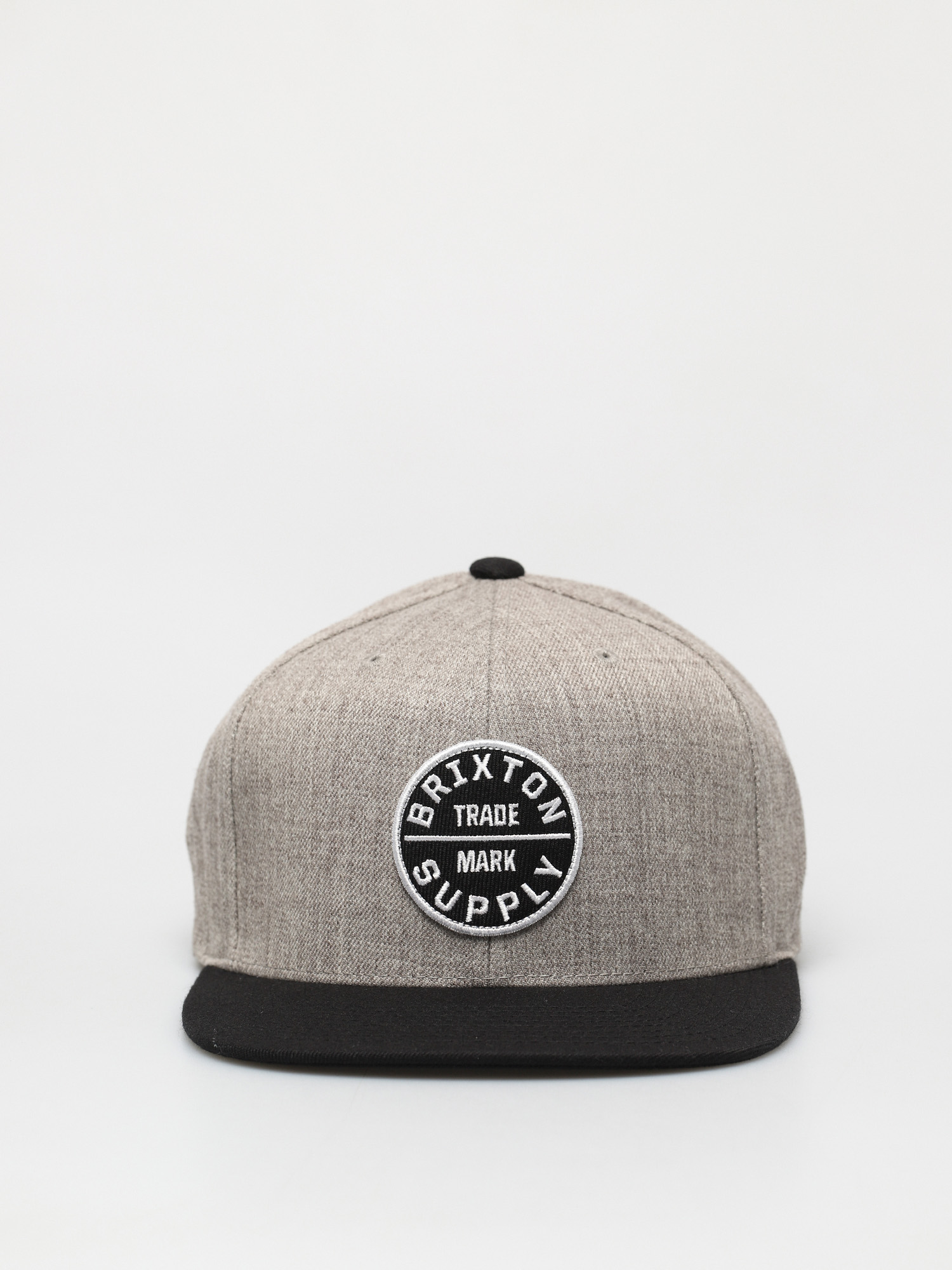 Brixton Oath III Snapback Cap (light heather grey/black)