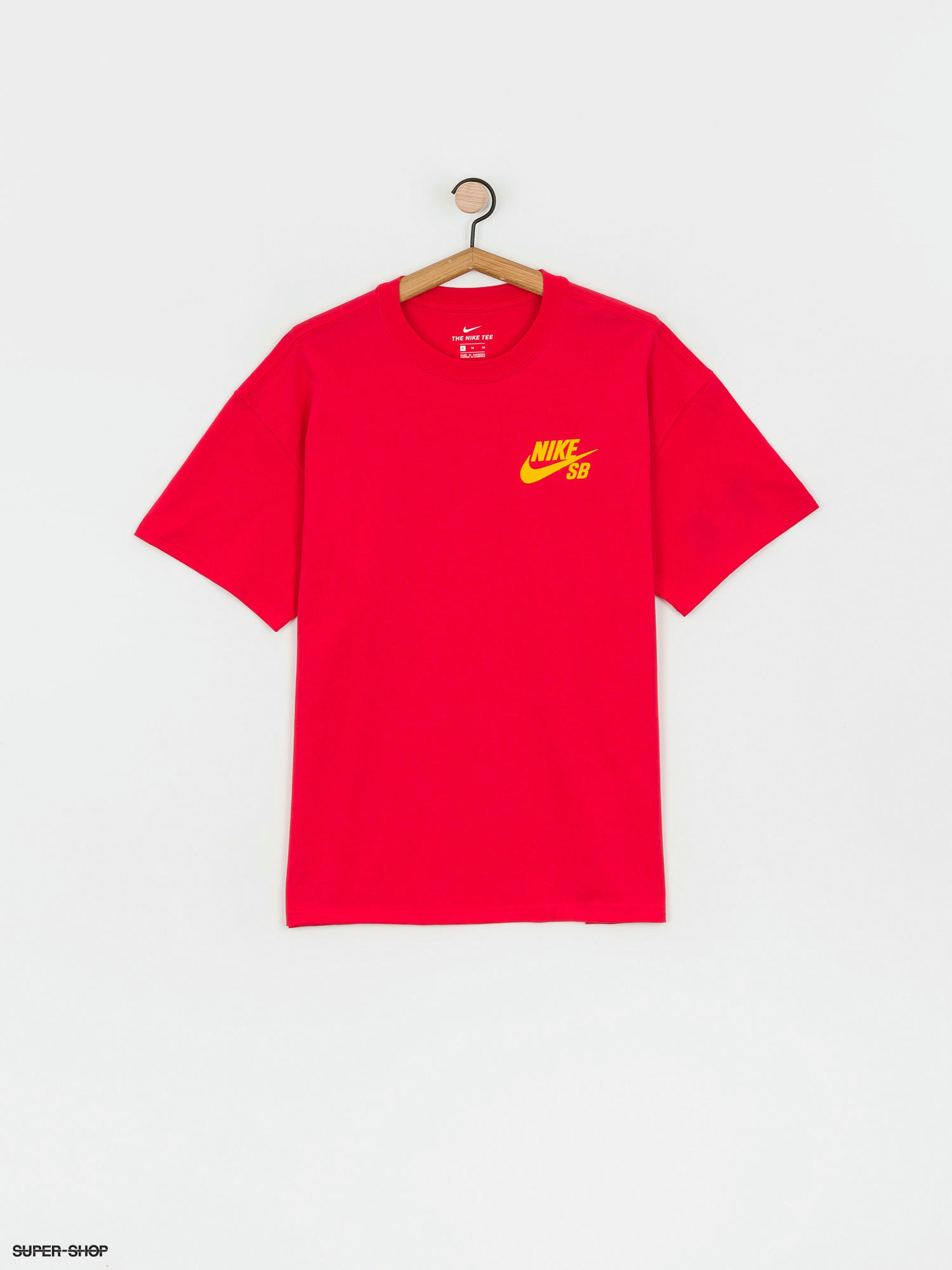 nike red and gold shirt