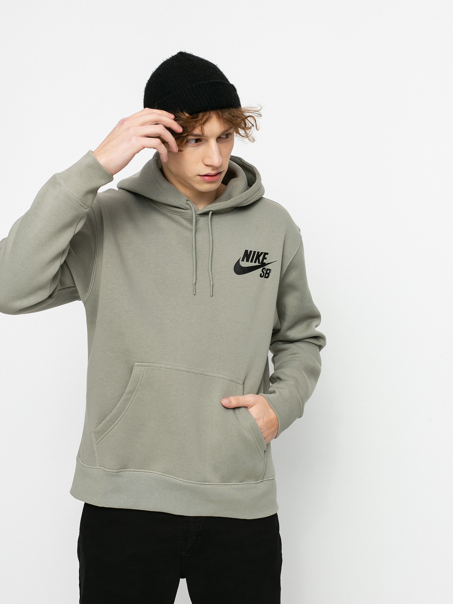 Nike SB Icon Logo Sweatshirt (light army/black)