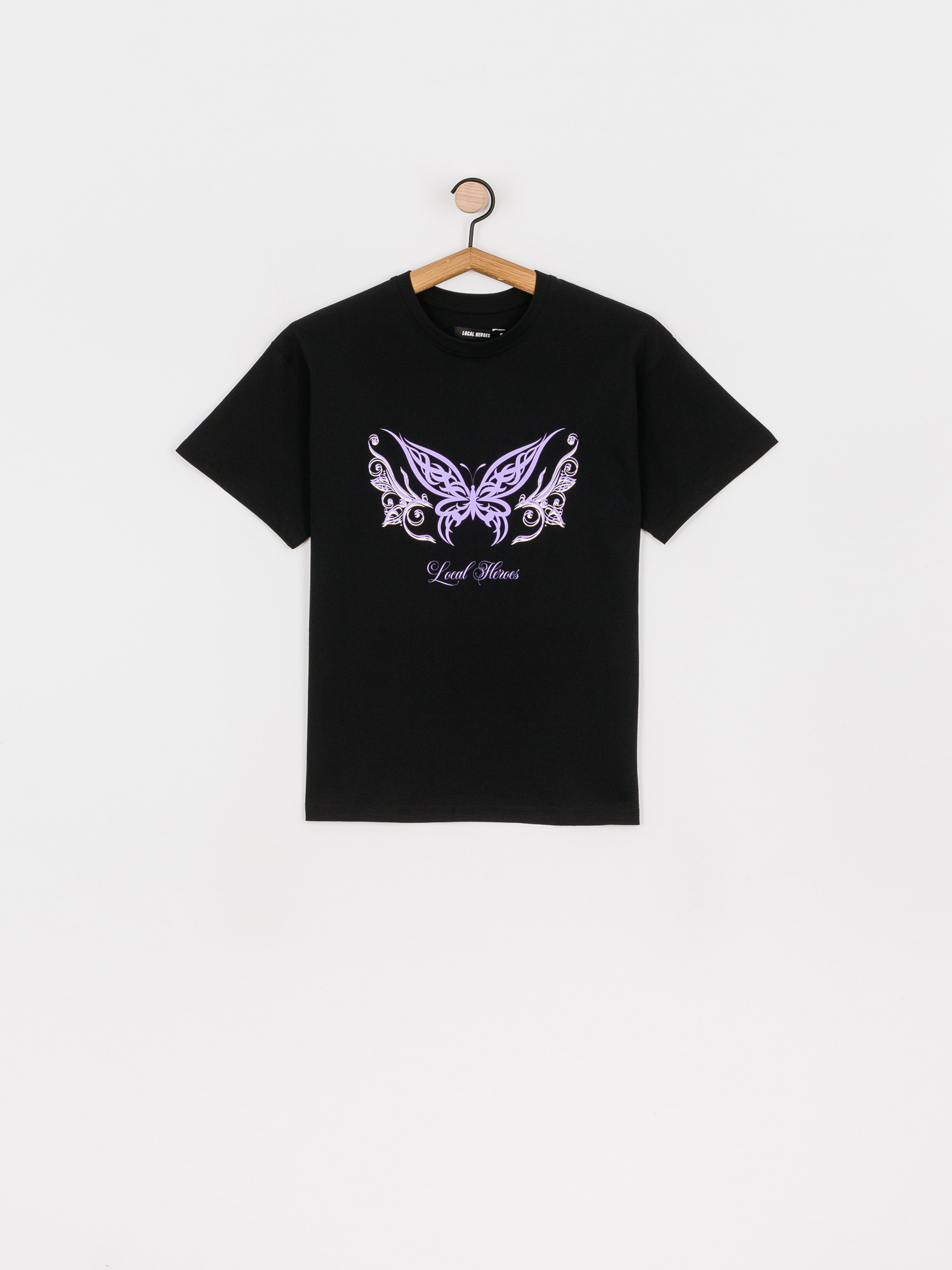 Local Heroes Butterfly Tribal T-shirt Wmn (black)