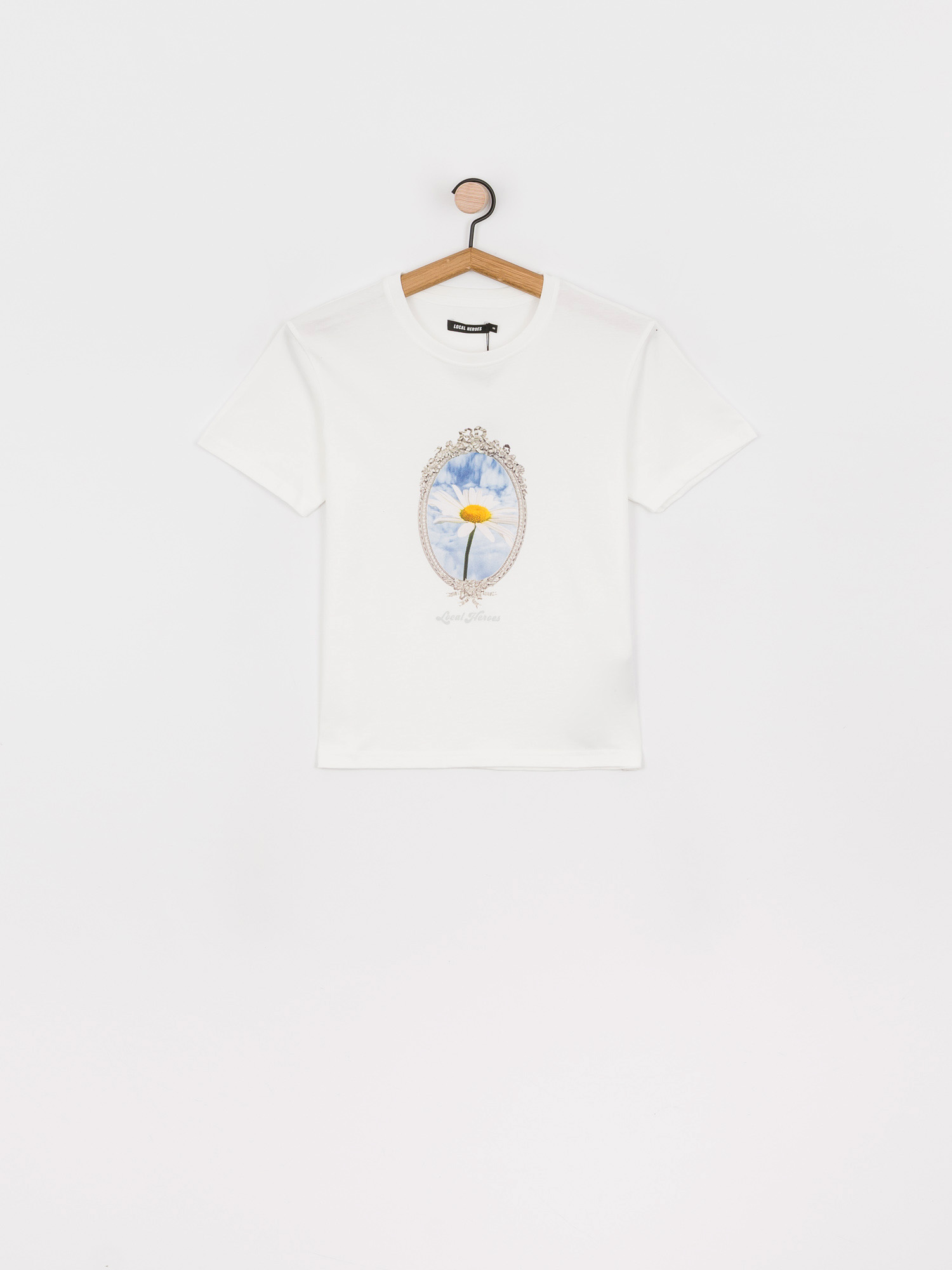 Local Heroes Daisy On Canvas T-shirt Wmn (white)
