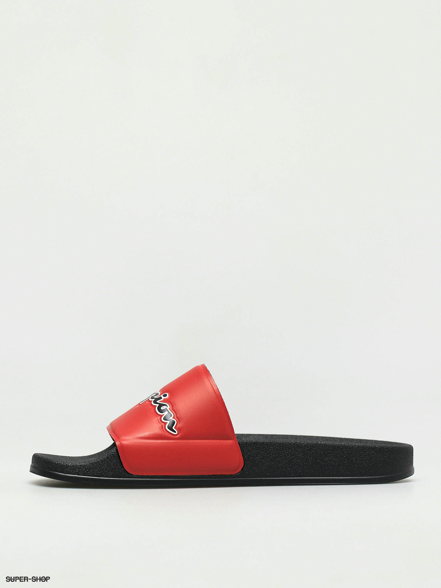 red and white champion slides