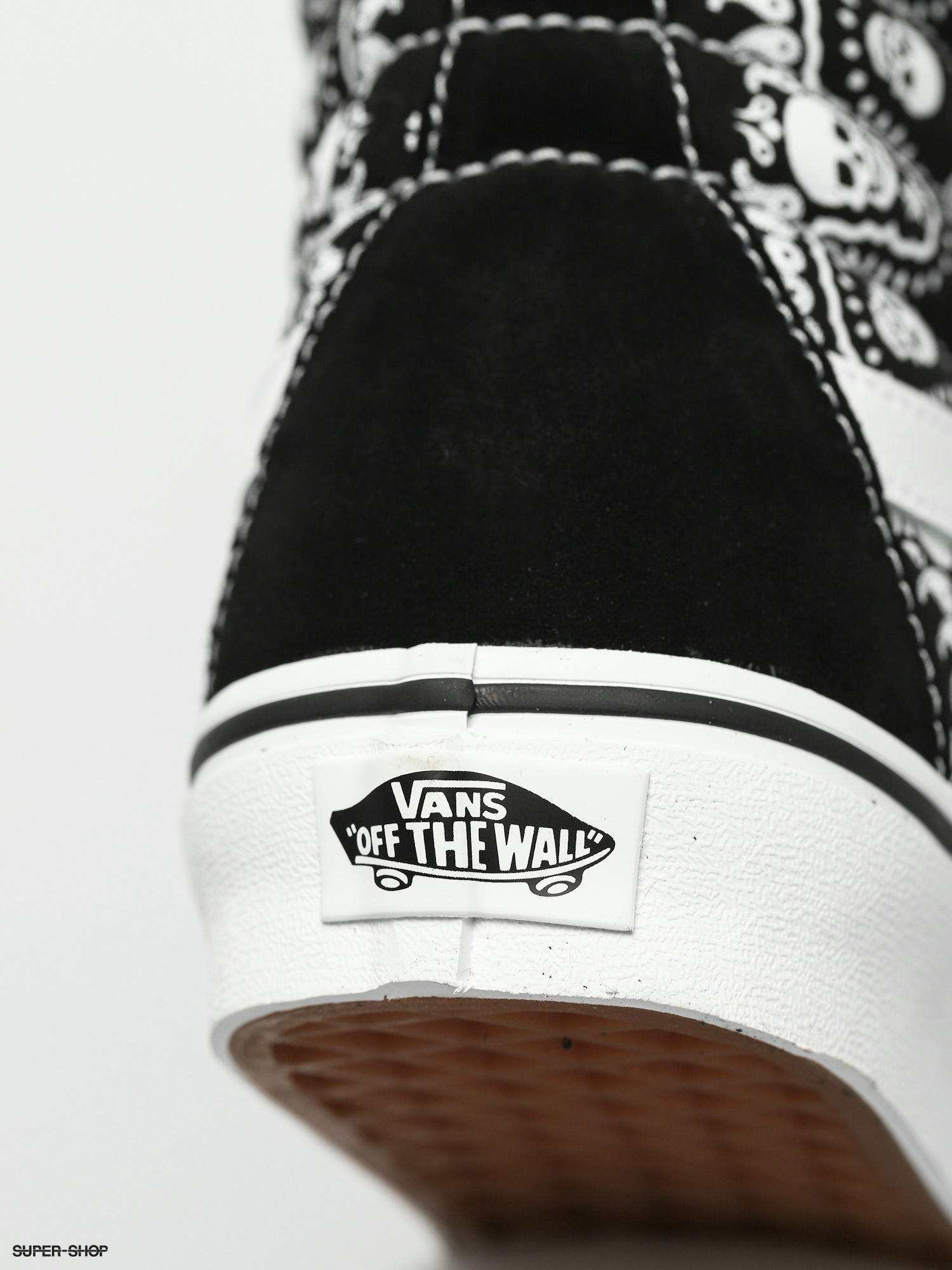 vans sk8 hi bandana white