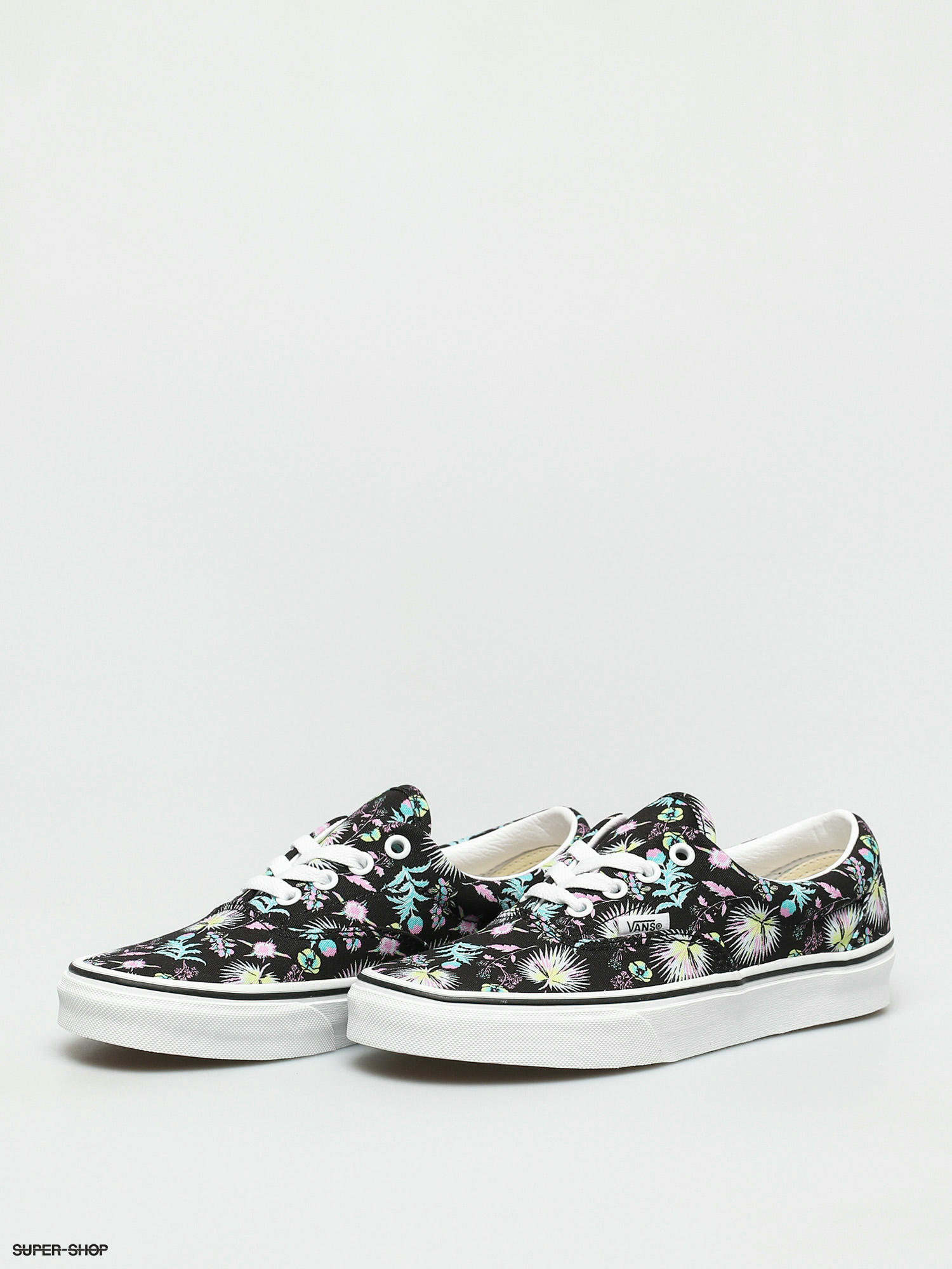 black floral vans slip on