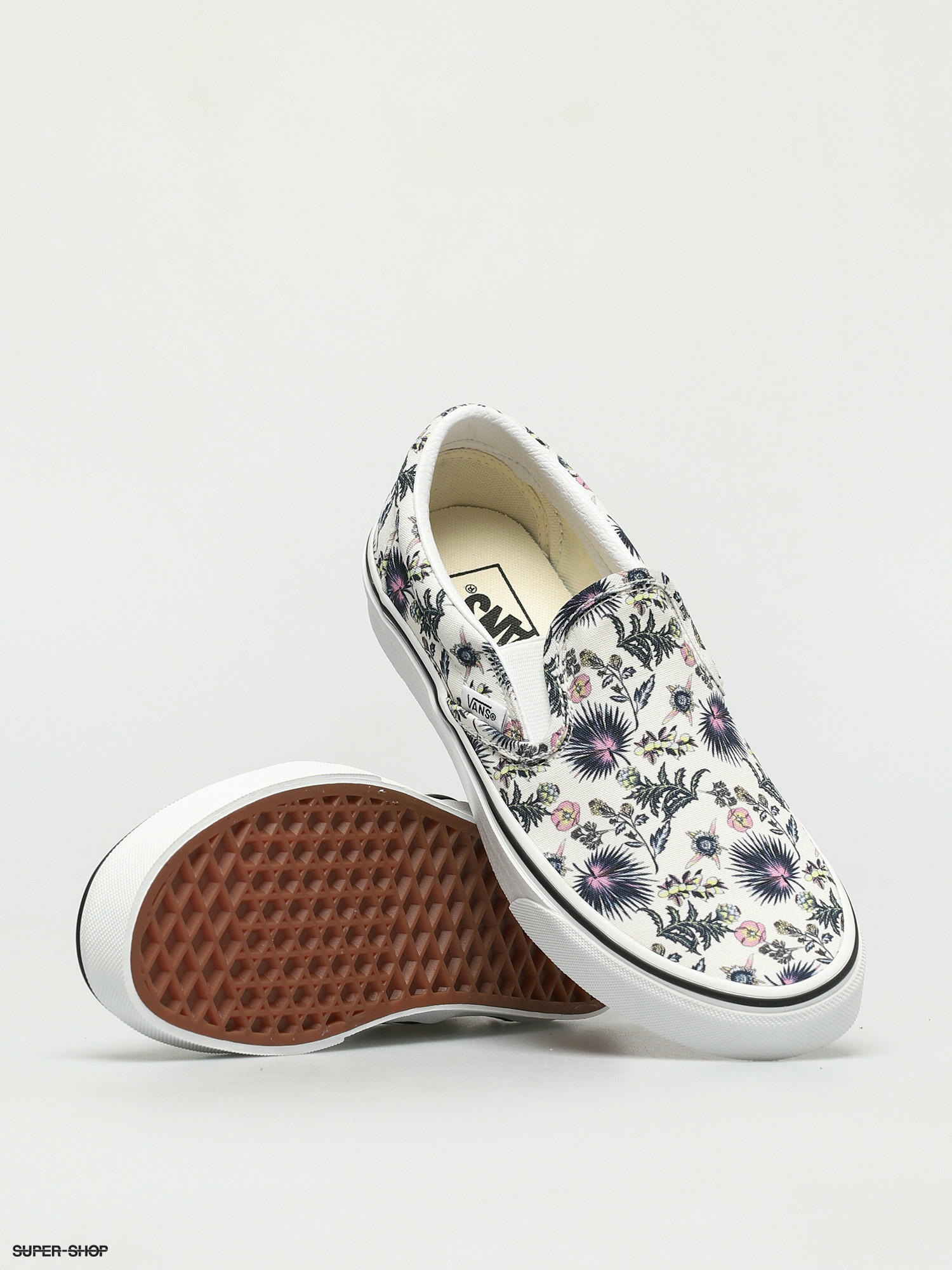 flowery slip on vans