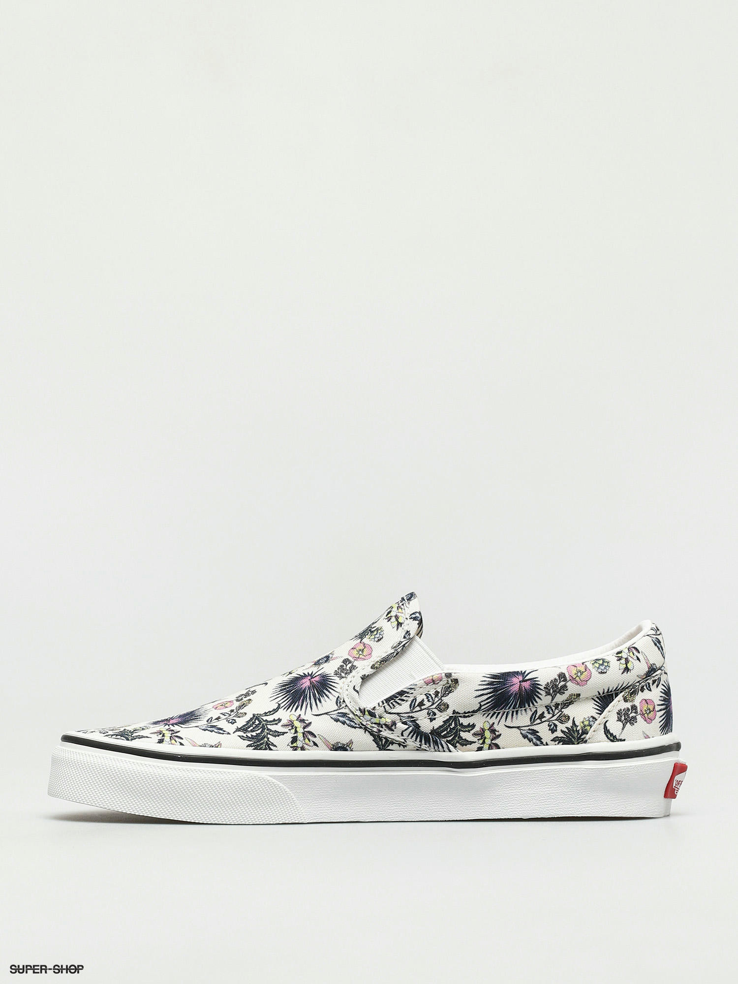 vans white floral shoes