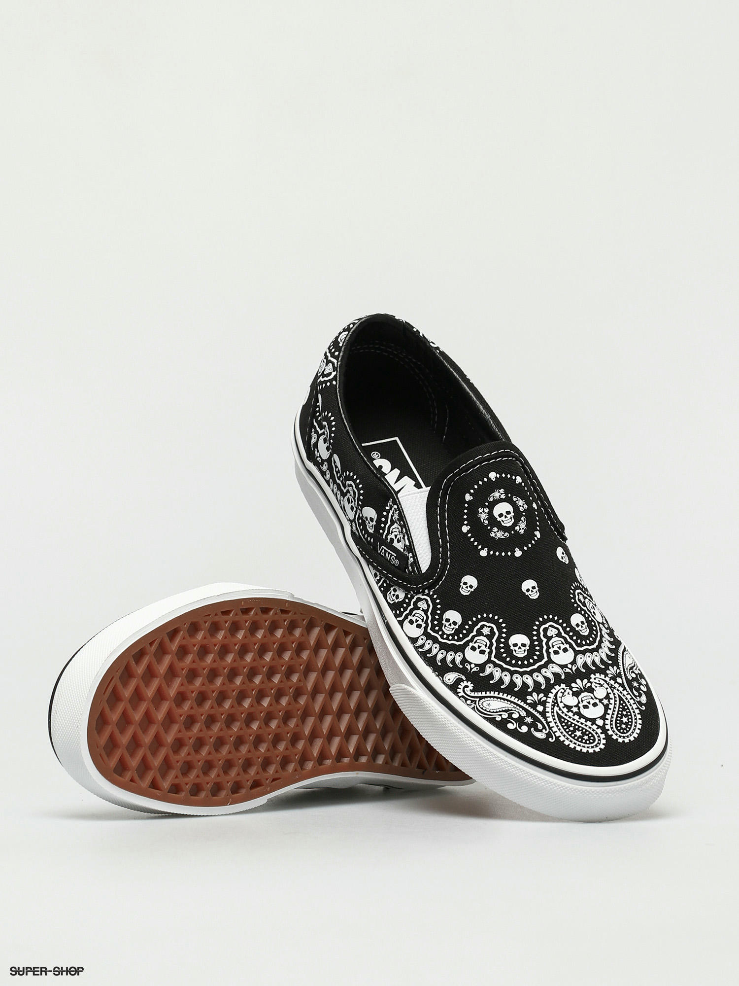 Vans Classic Slip On Schuhe Bandana Black True White