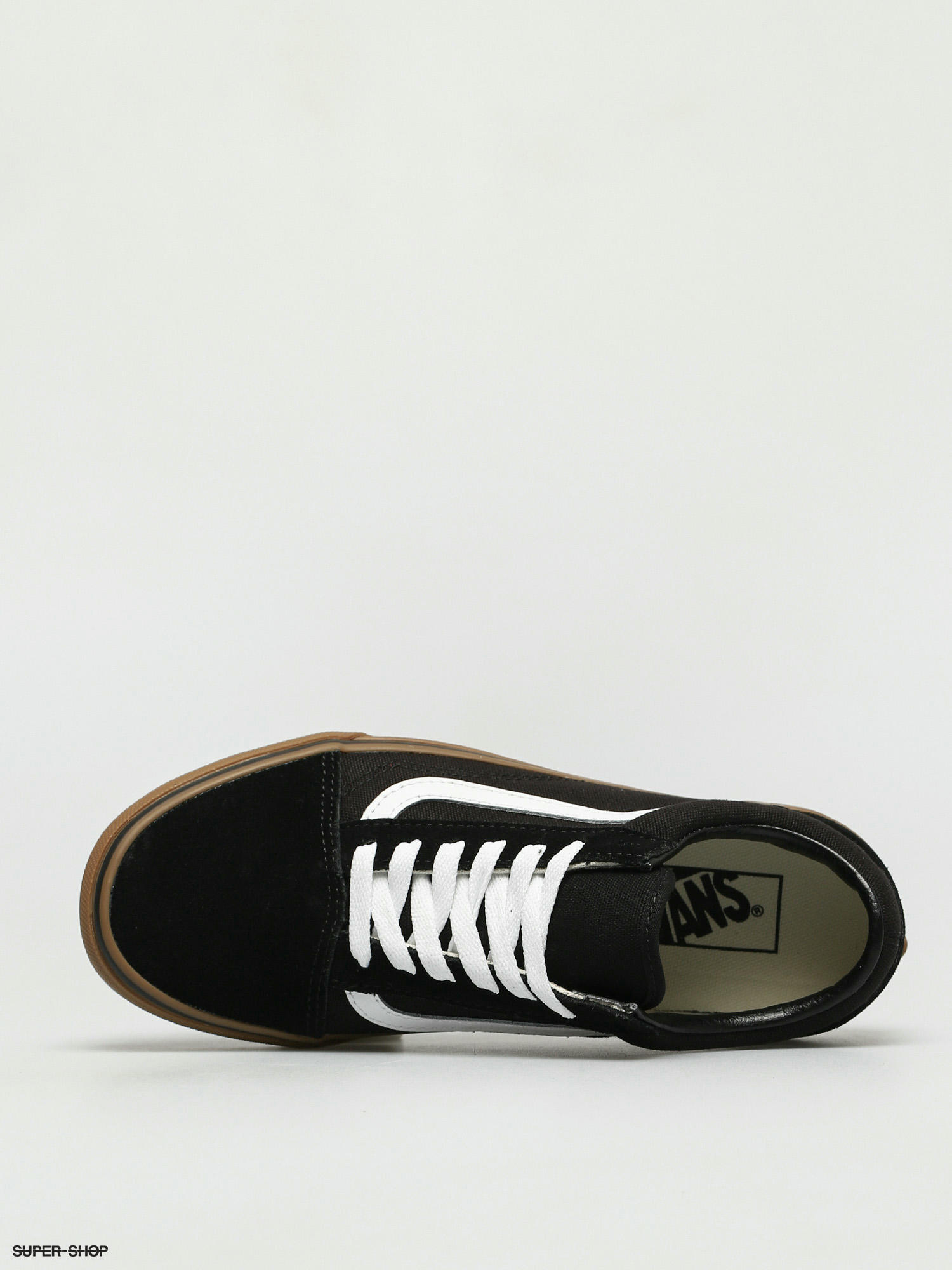 Vans old skool black and white gum on sale sole