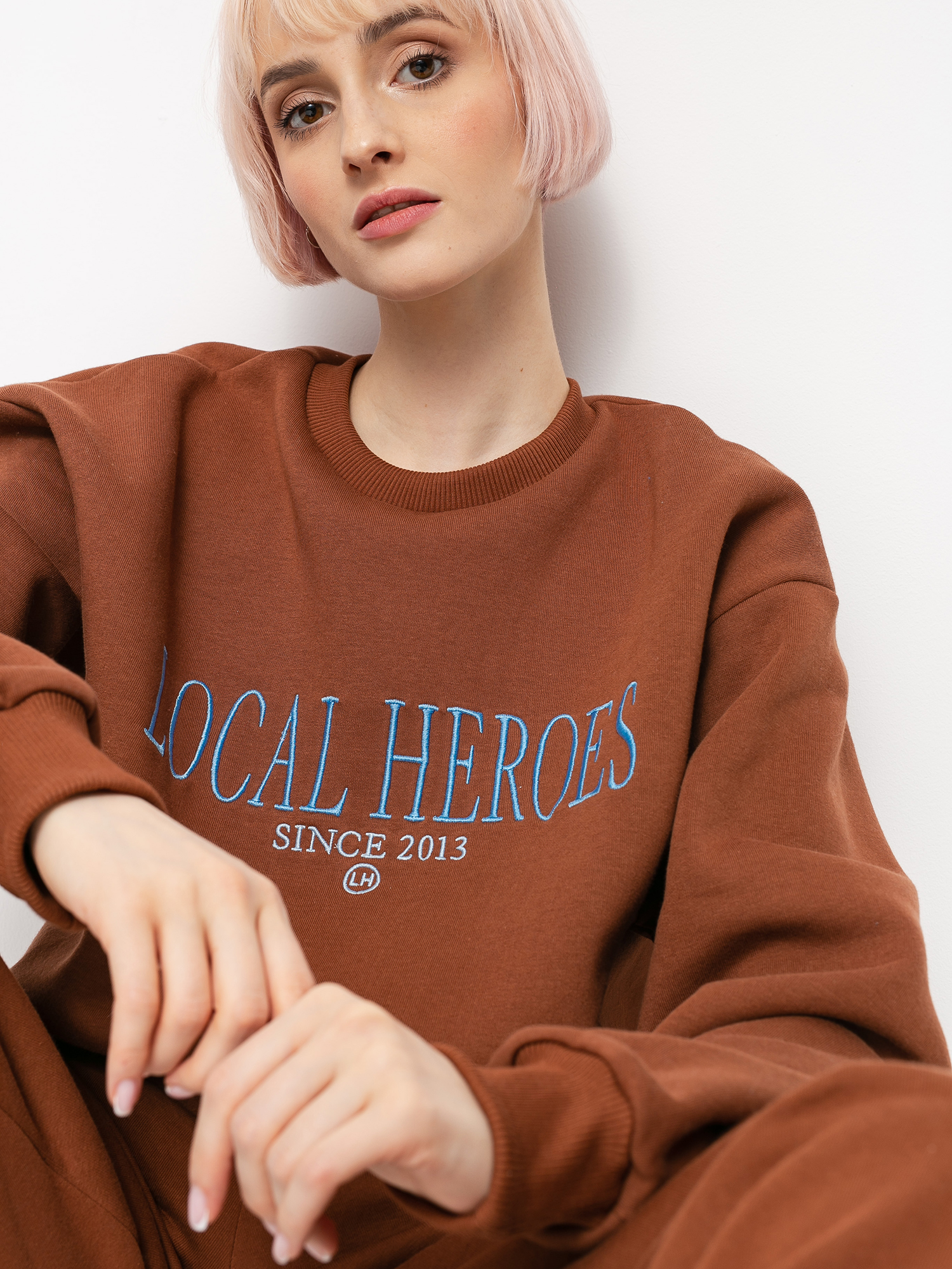 chocolate brown sweatshirt