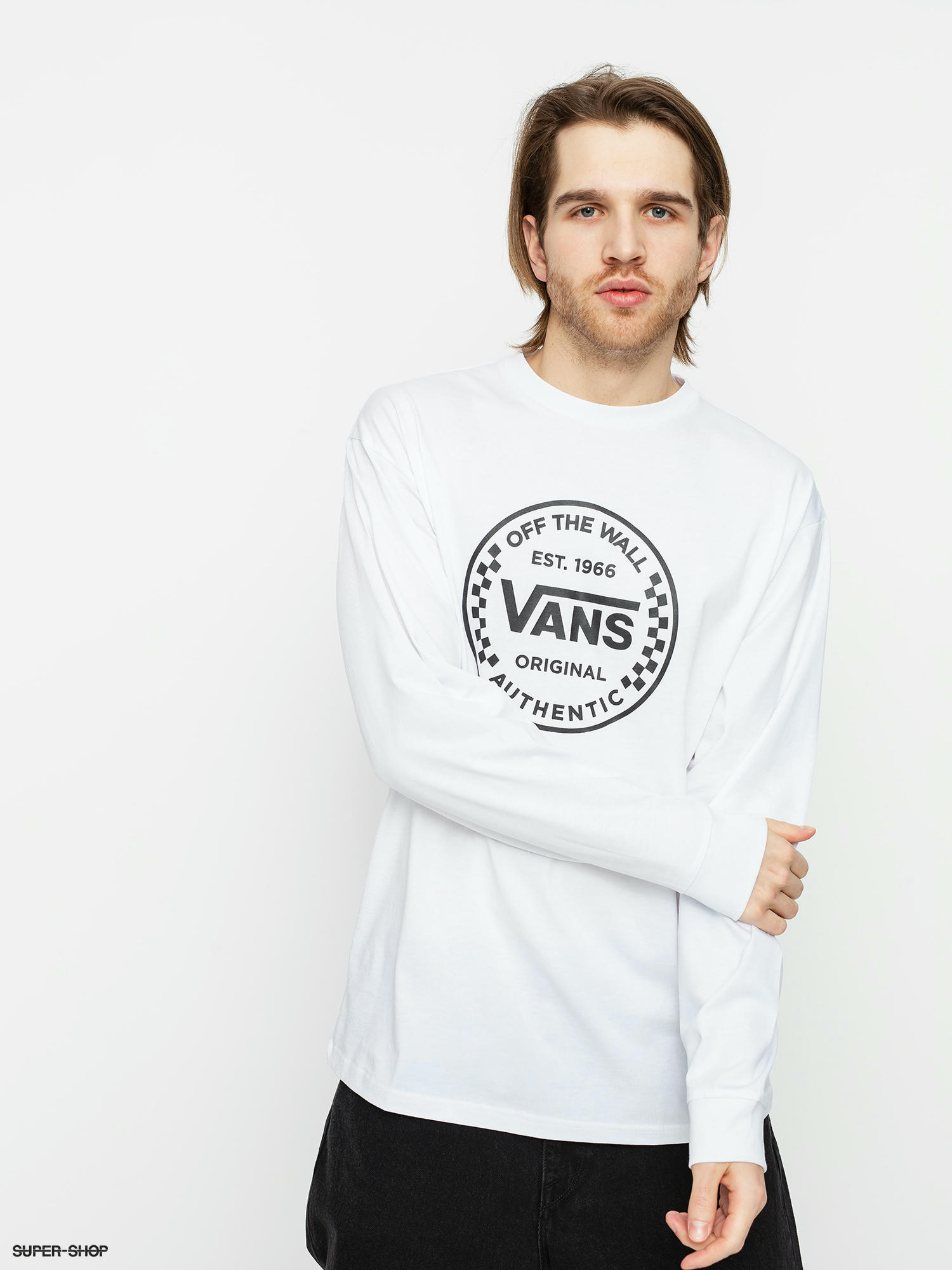 vans checkered long sleeve top