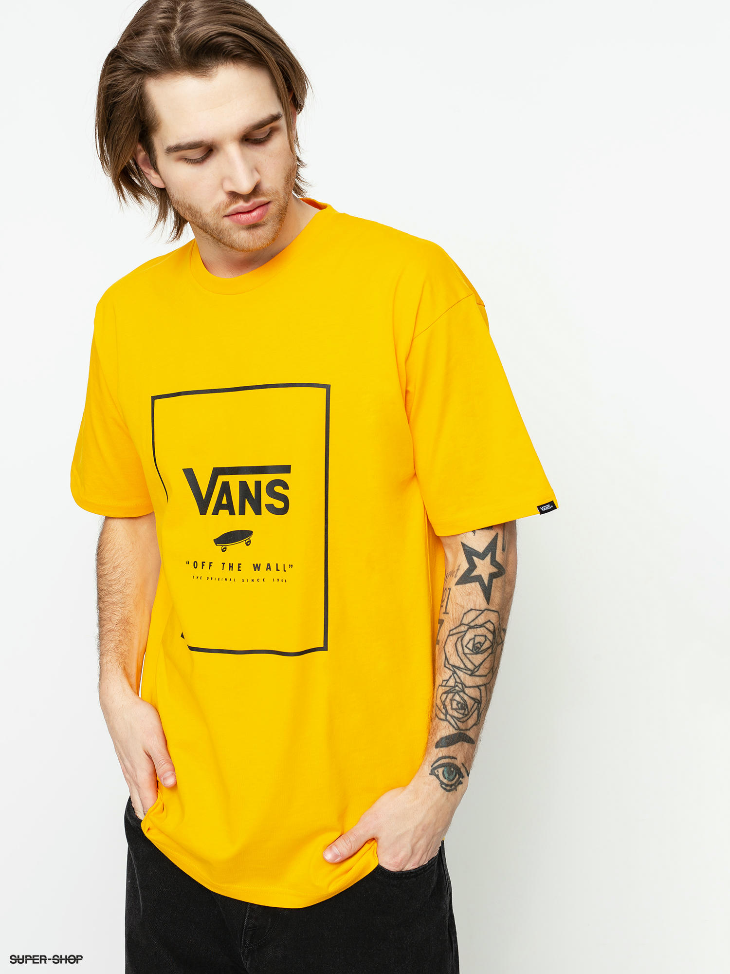 black and orange vans shirt