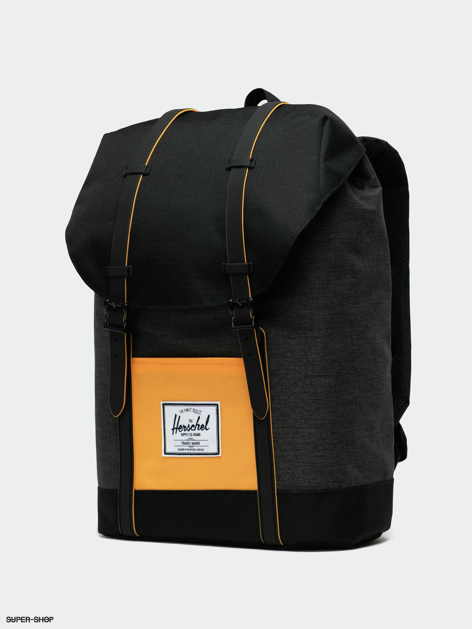 Herschel Supply Co. Retreat Backpack black black crosshatch black blazing orange