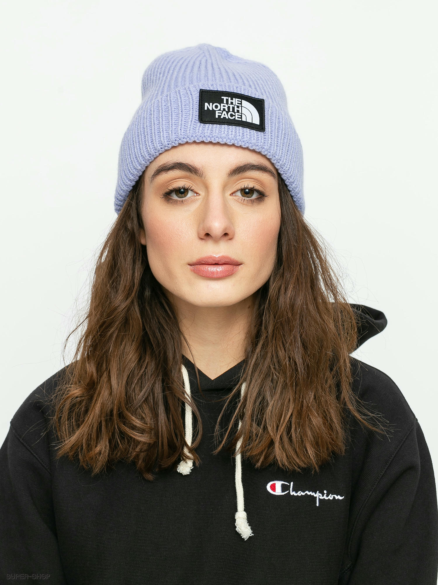 sweet lavender north face beanie