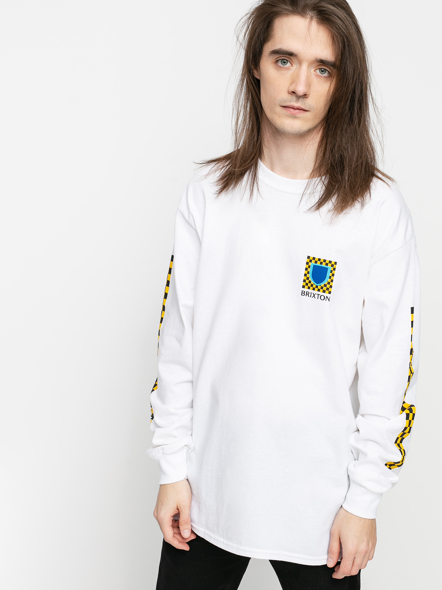Brixton Beta Checkers Stt Longsleeve (white)