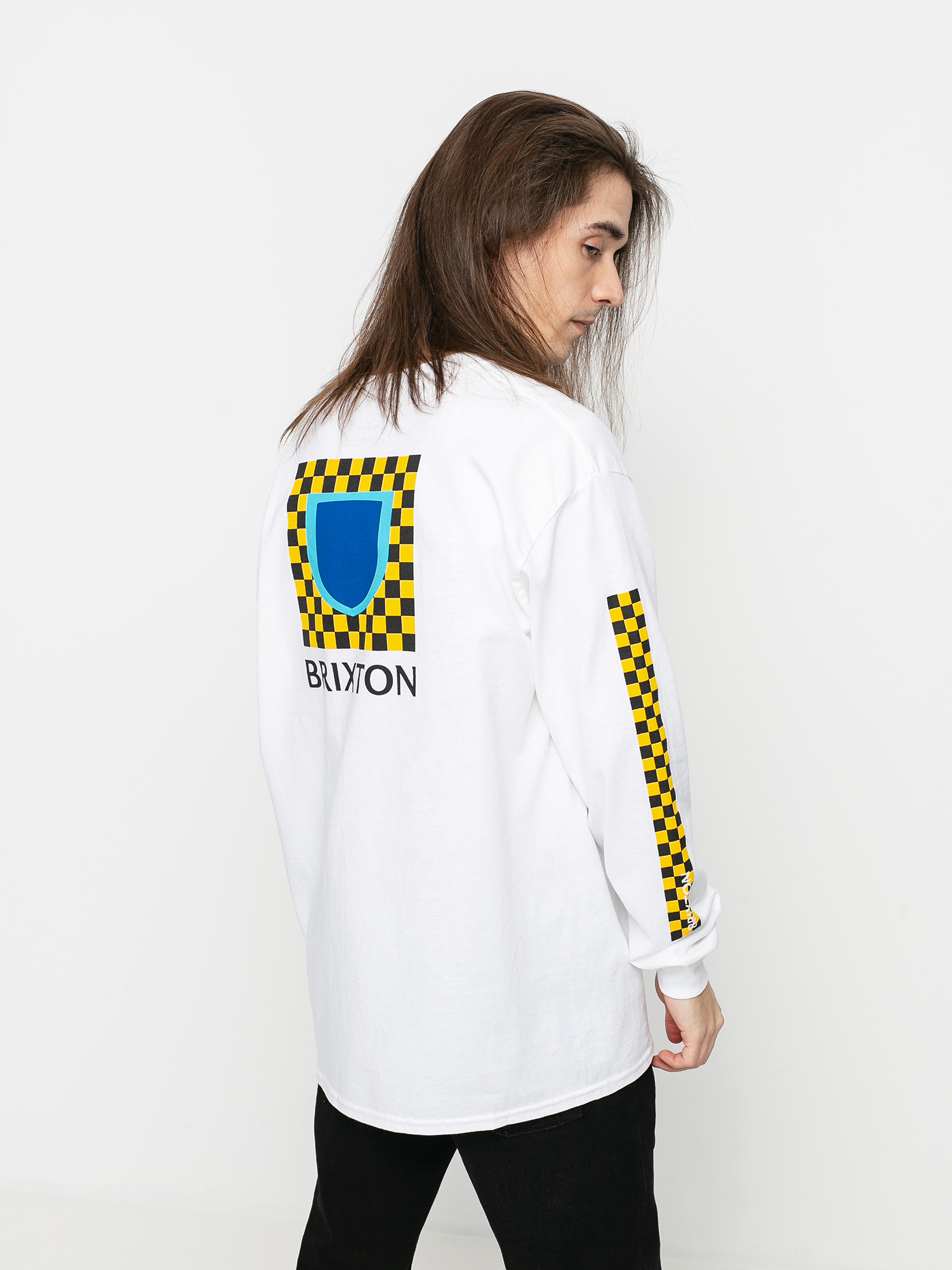 Brixton Beta Checkers Stt Longsleeve (white)