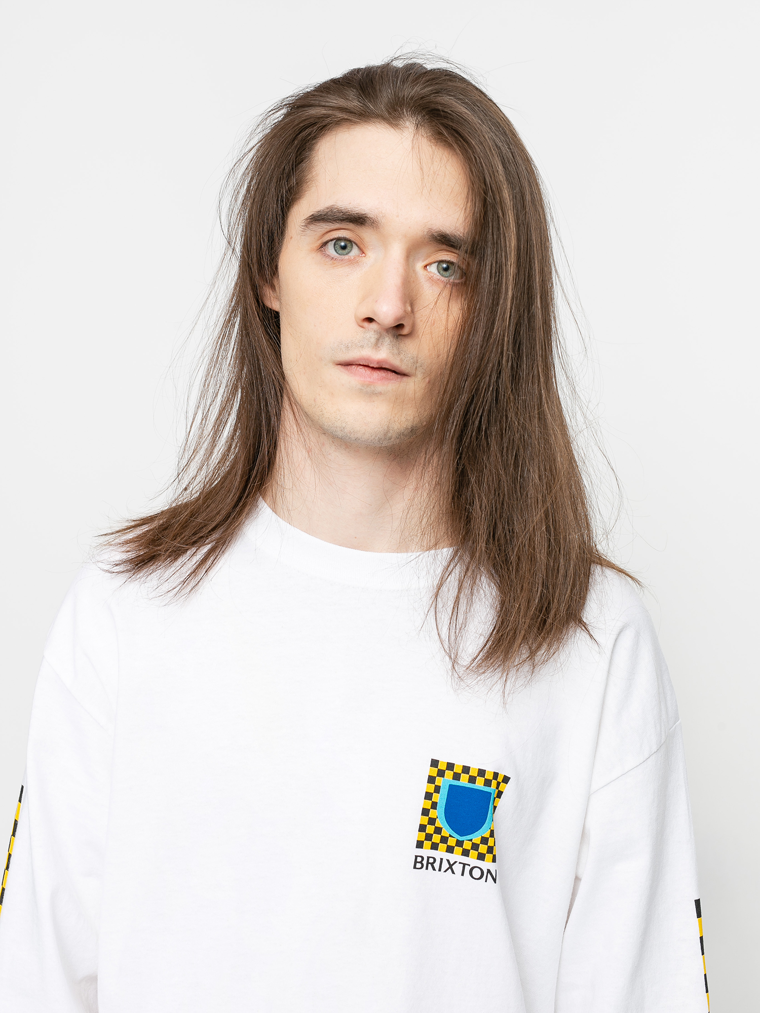 Brixton Beta Checkers Stt Longsleeve (white)