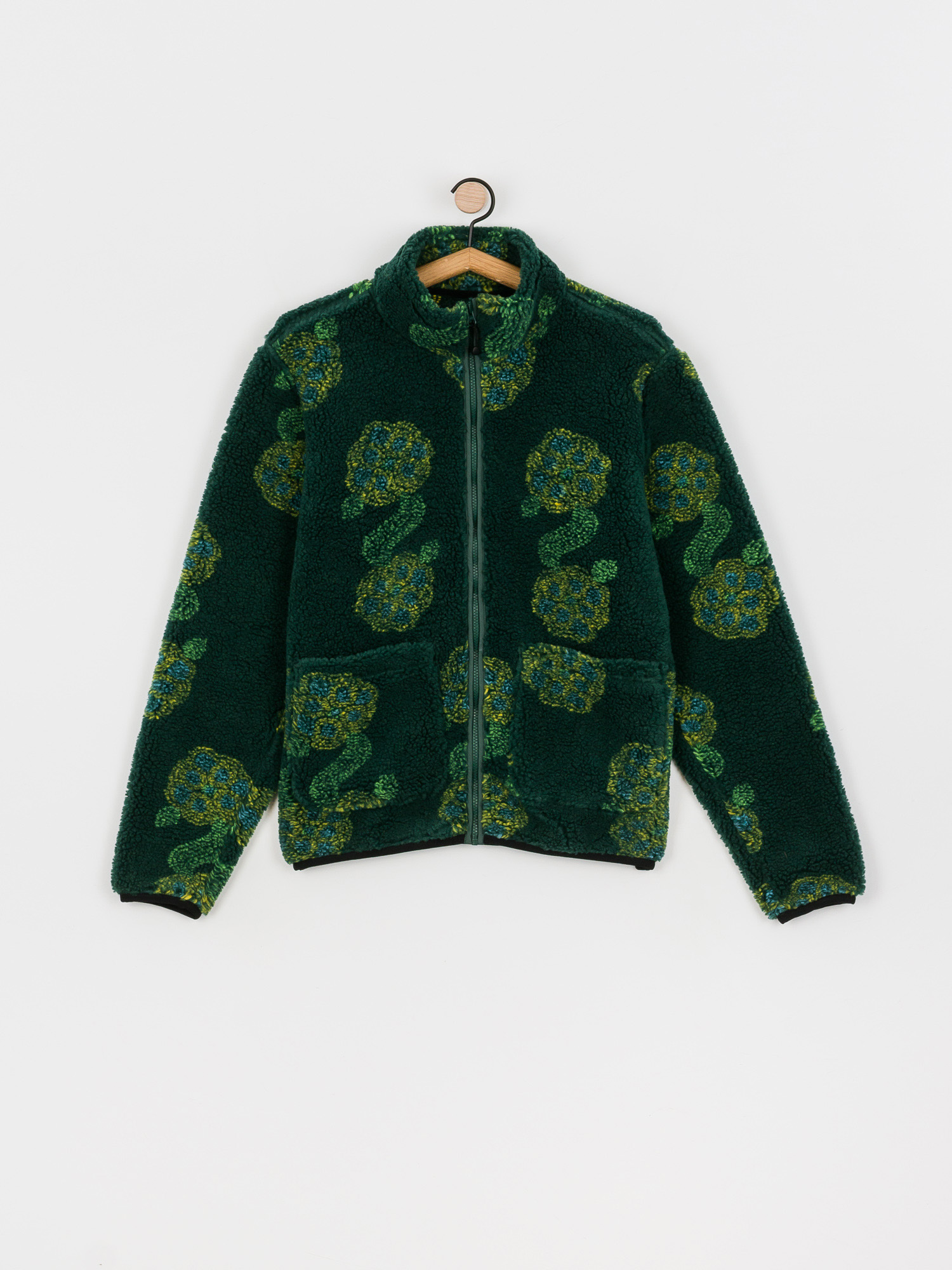 Stussy Flor Sherpa Mock Jacket (green)