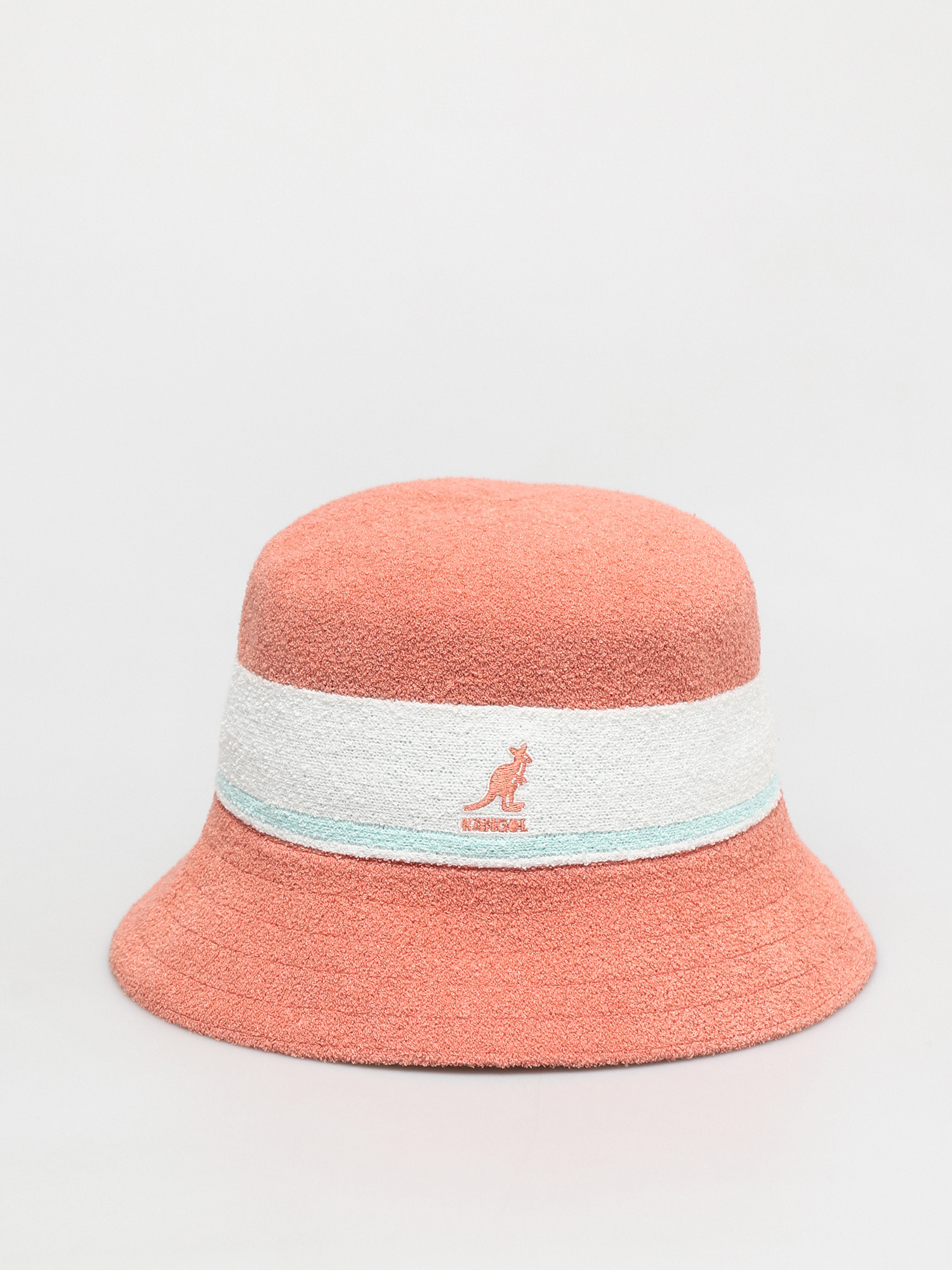 Kangol Bermuda Stripe Bucket Hat (peach pink)