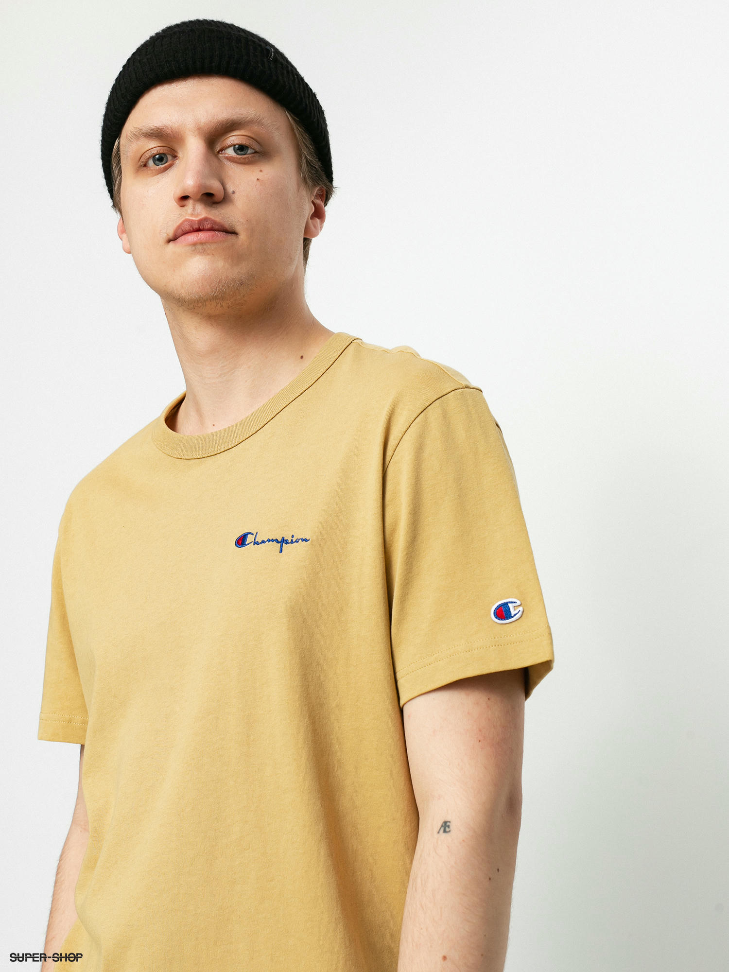 tan champion t shirt