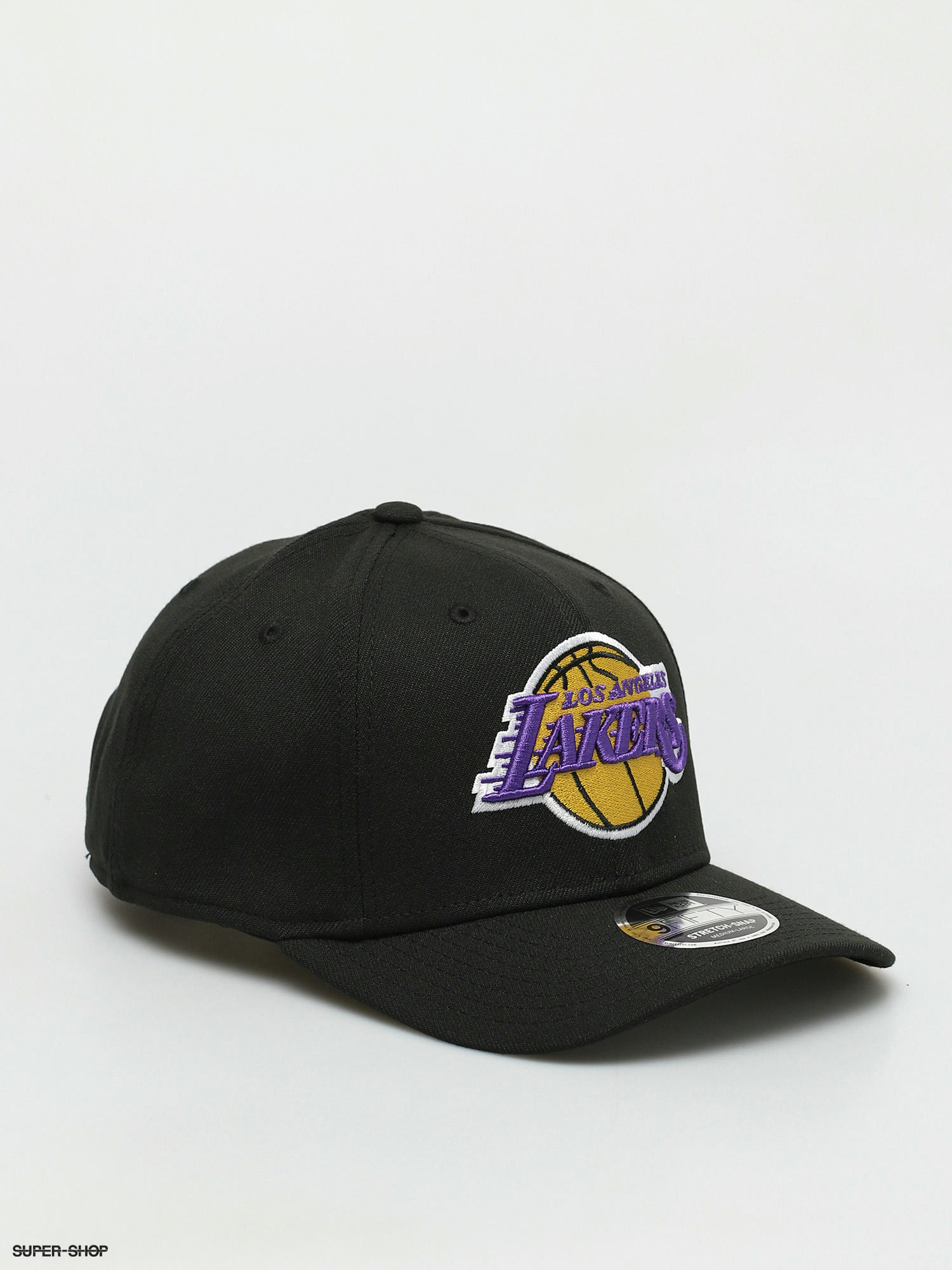 black lakers fitted hat