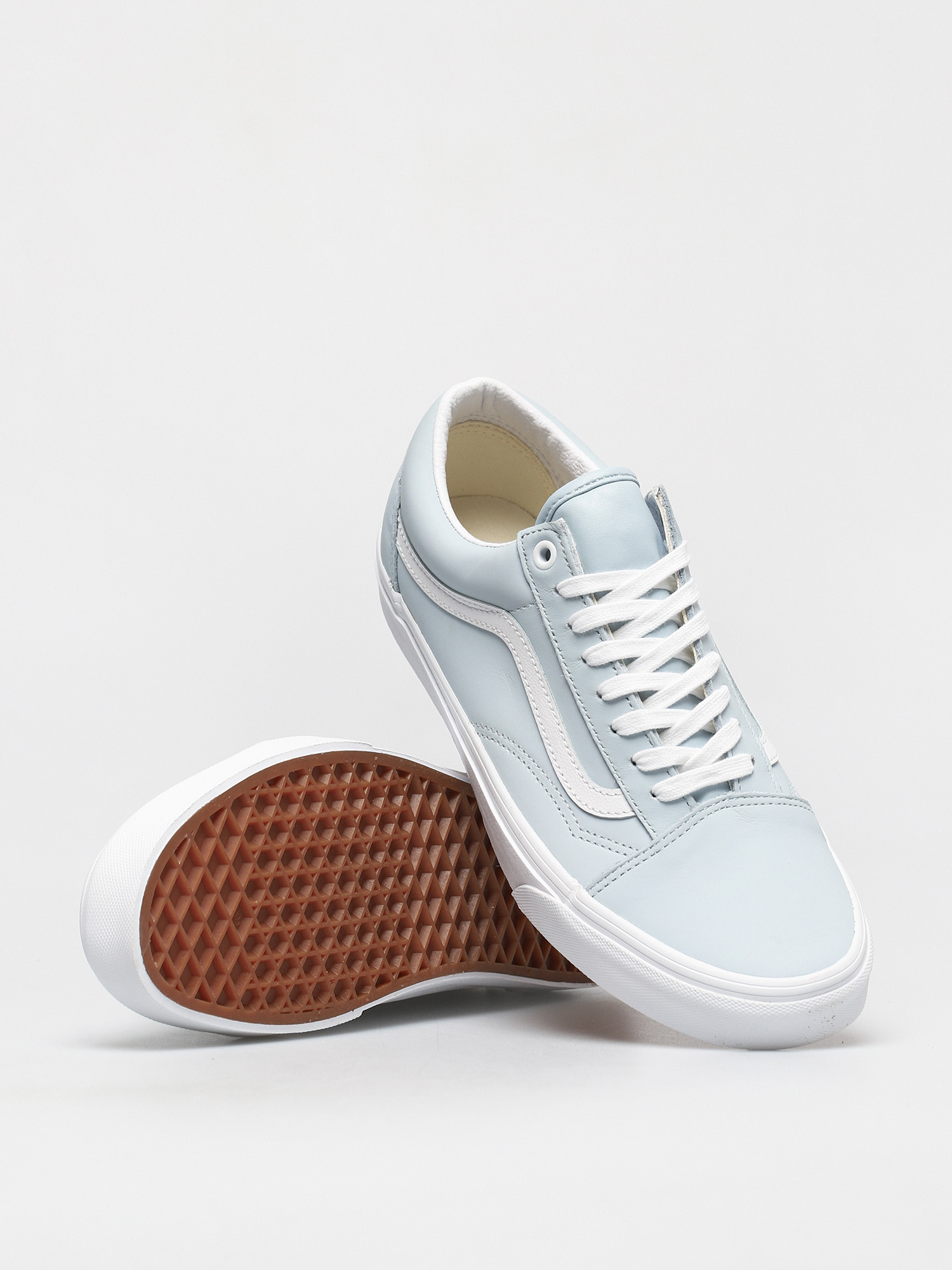 Vans Old Skool Shoes (leather ballad blue/true white)