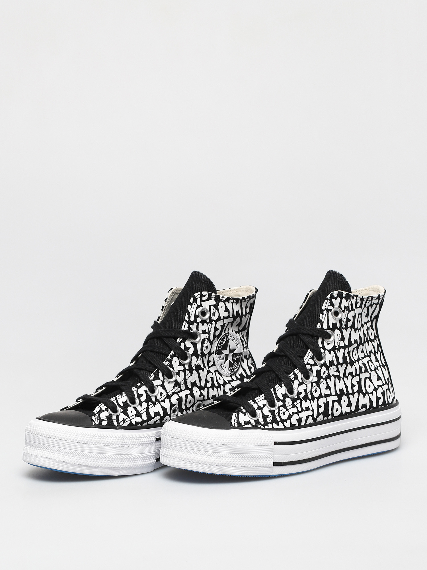 Converse Chuck Taylor All Star Double Stack Lift Hi Chucks Wmn (black)