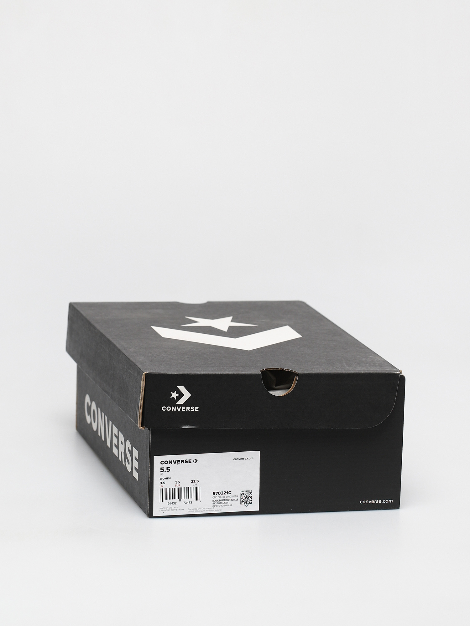 Converse Chuck Taylor All Star Double Stack Lift Hi Chucks Wmn (black)