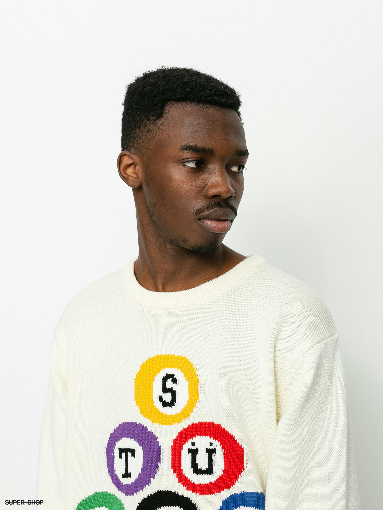 Stussy billiard discount sweater natural