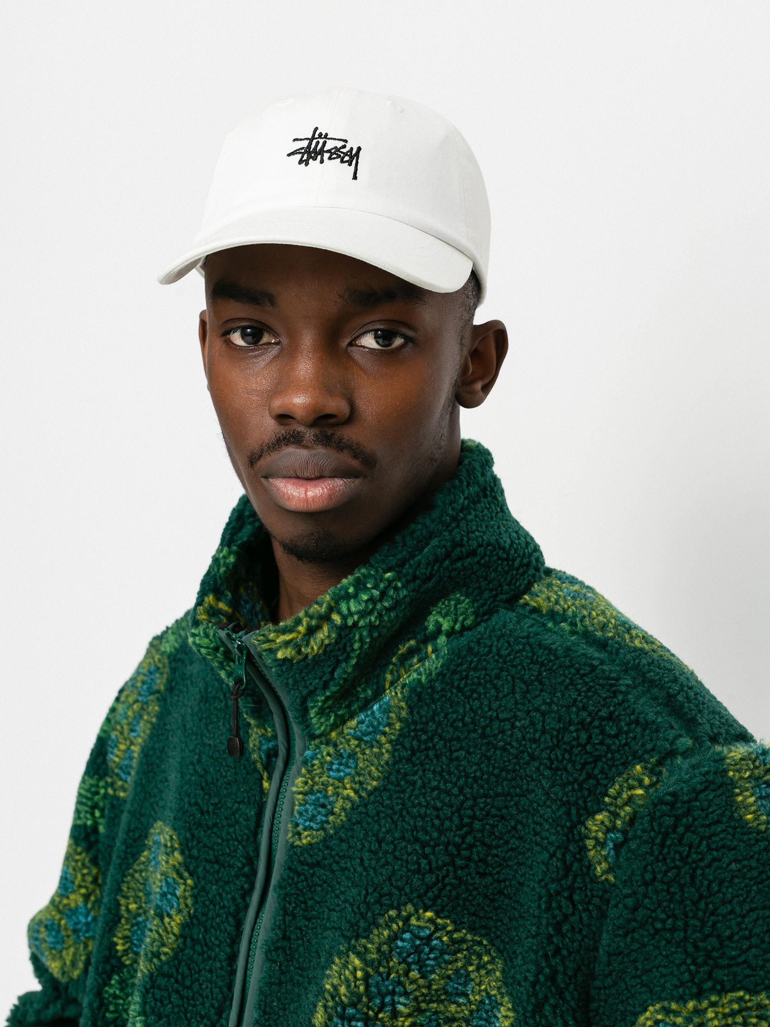 Stussy Flor Sherpa Mock Jacket (green)