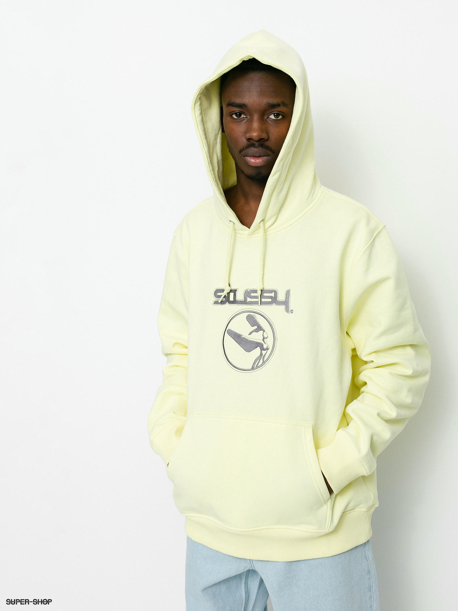 Stussy Flight App HD Hoodie pale yellow