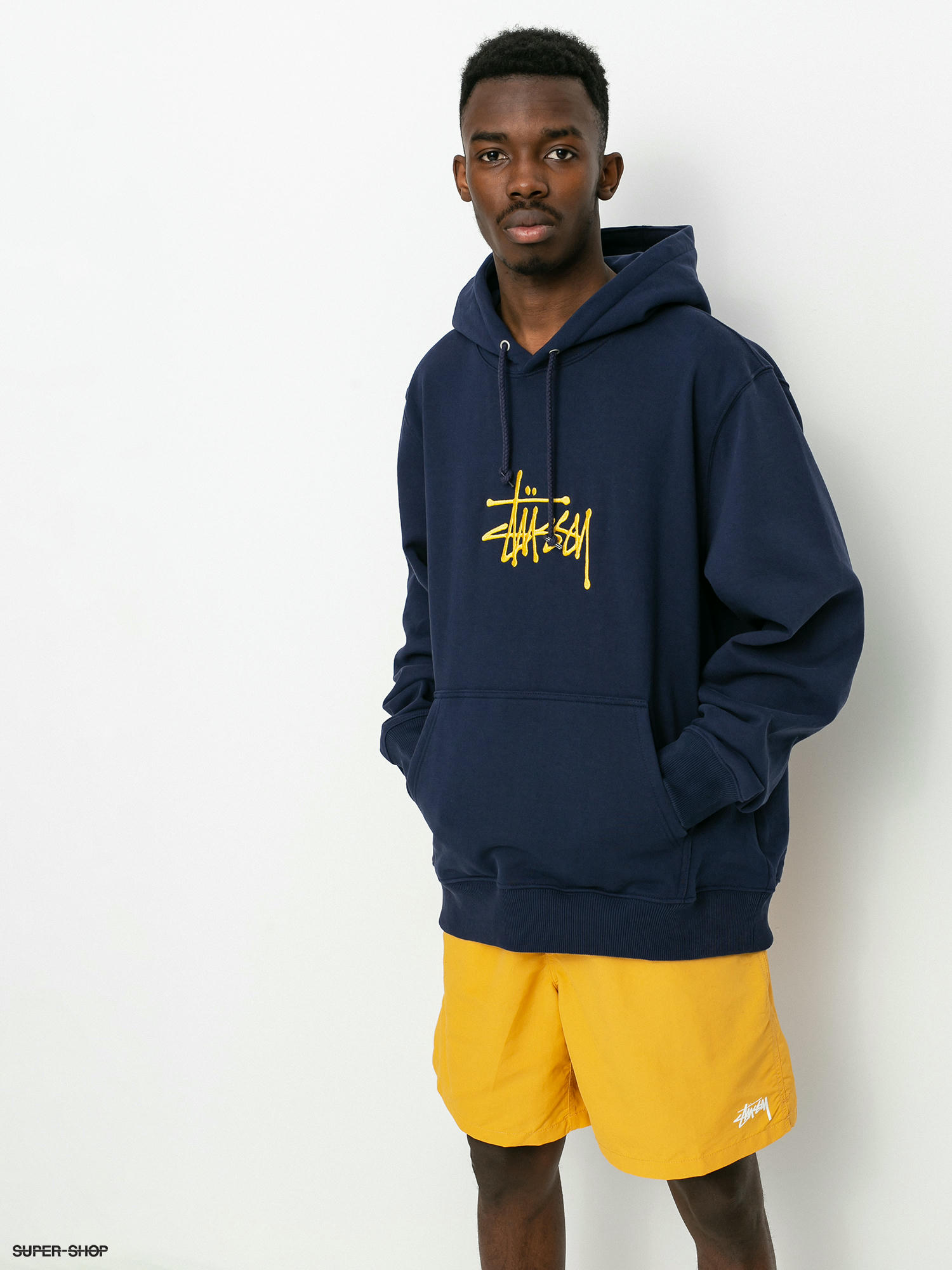 Stussy navy online hoodie