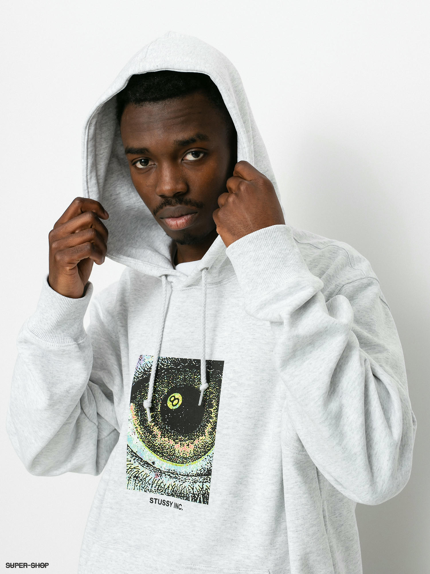 Stussy Acid Eye HD Hoodie (ash heather)