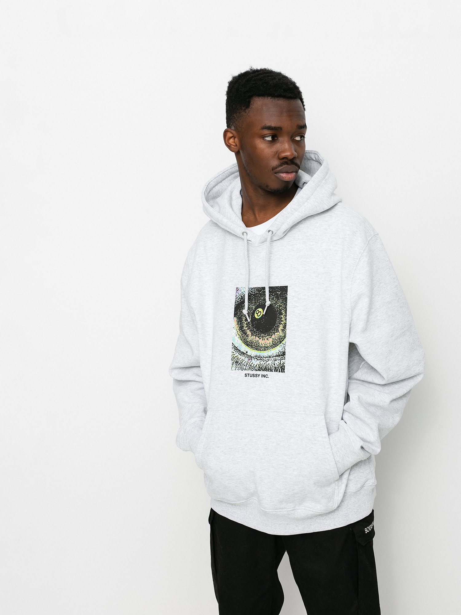 Stussy Acid Eye HD Hoodie (ash heather)
