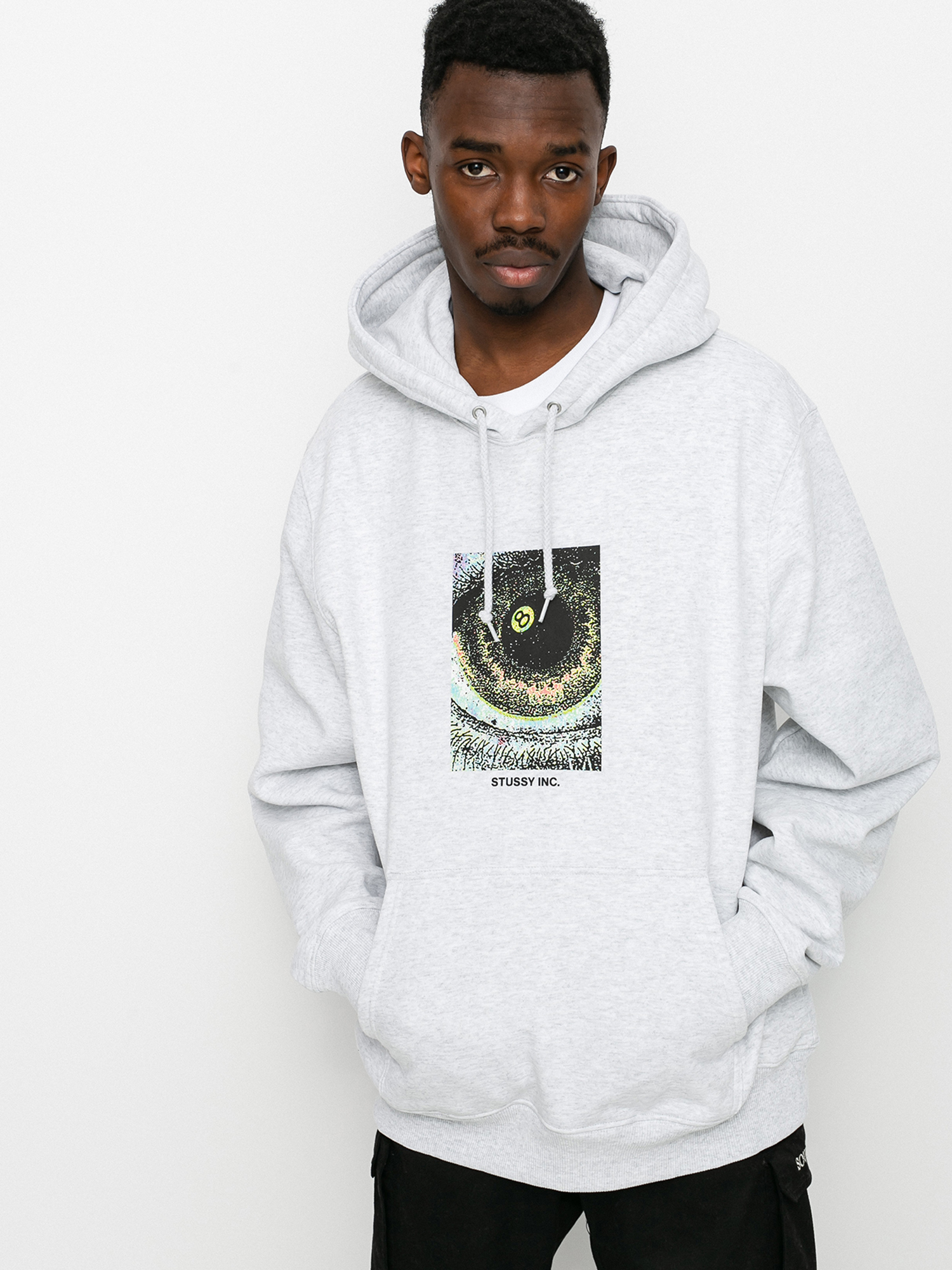 Stussy Acid Eye HD Hoodie (ash heather)